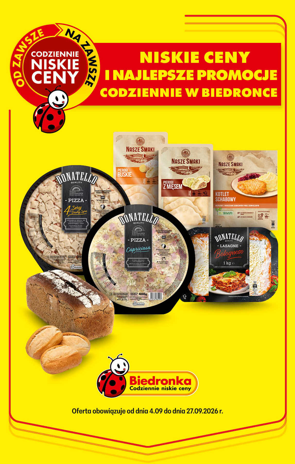 biedronka - Aktuální Biedronka - Najniższe ceny leták platný od pátku 04.09.2026 do neděle 27.09.2026