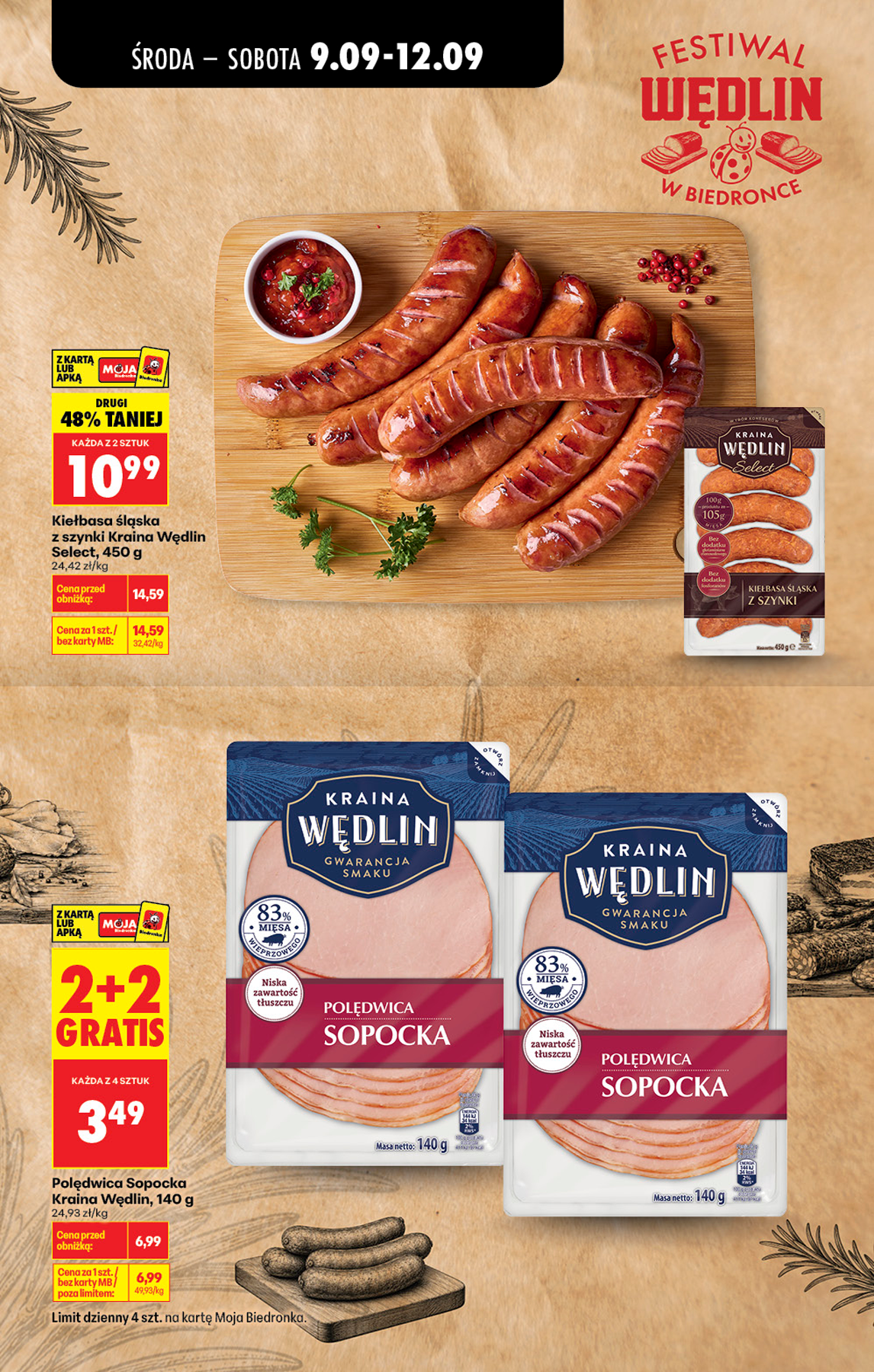 biedronka - Aktuální Biedronka - Festiwal wędlin leták platný od středy 09.09.2026 do soboty 12.09.2026 - page: 3
