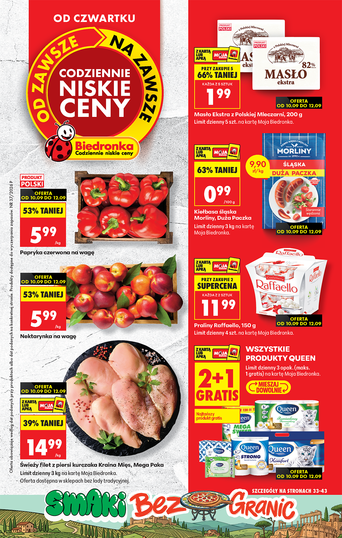 biedronka - Aktuální Biedronka leták platný od čtvrtka 10.09.2026 do soboty 12.09.2026