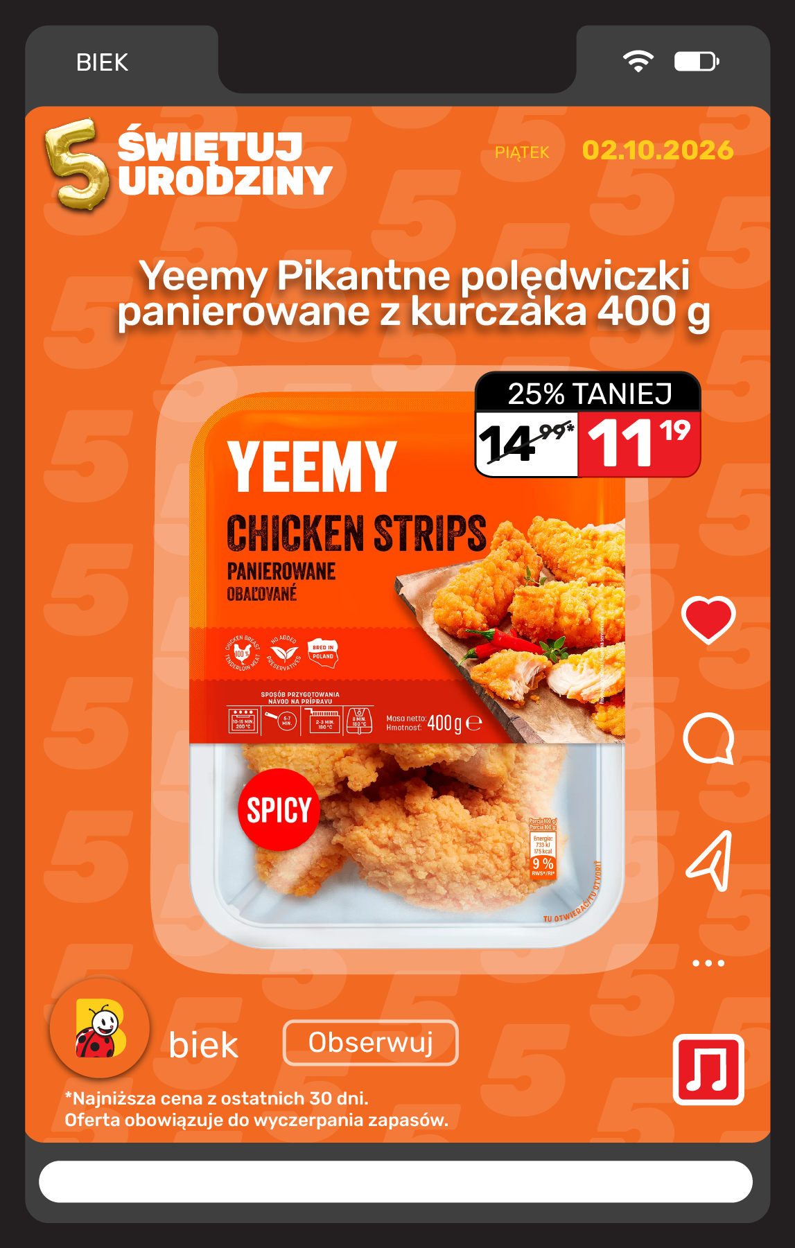 biedronka - Aktuální Biedronka - BIEK leták platný od pátku 02.10.2026 do soboty 31.10.2026 - page: 9
