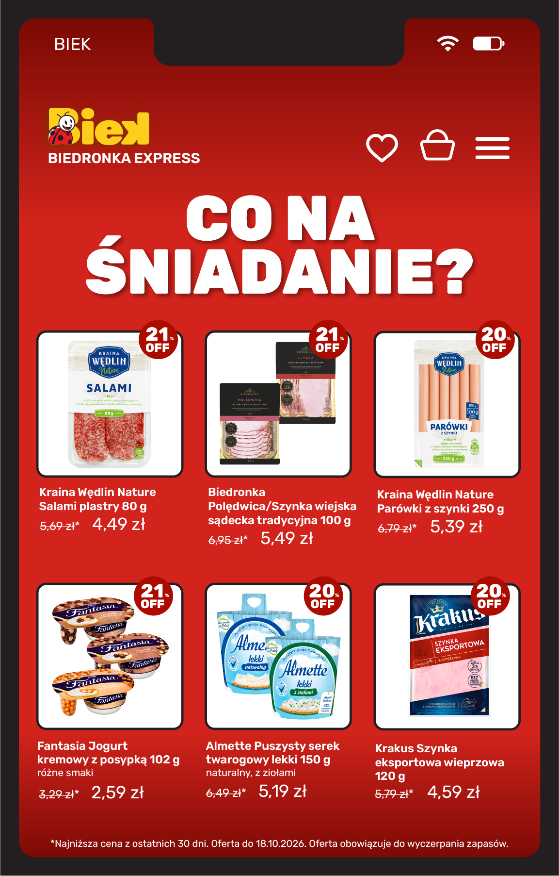 biedronka - Aktuální Biedronka - Biek leták platný od pátku 16.10.2026 do neděle 18.10.2026 - page: 6