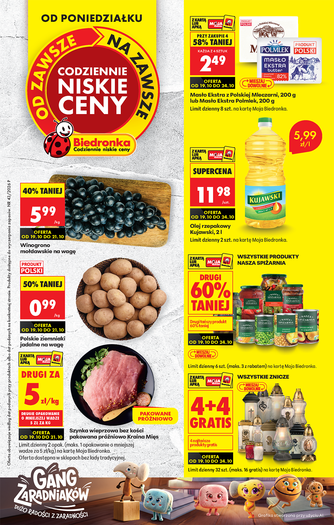 biedronka - Aktuální Biedronka leták platný od pondělí 19.10.2026 do soboty 24.10.2026