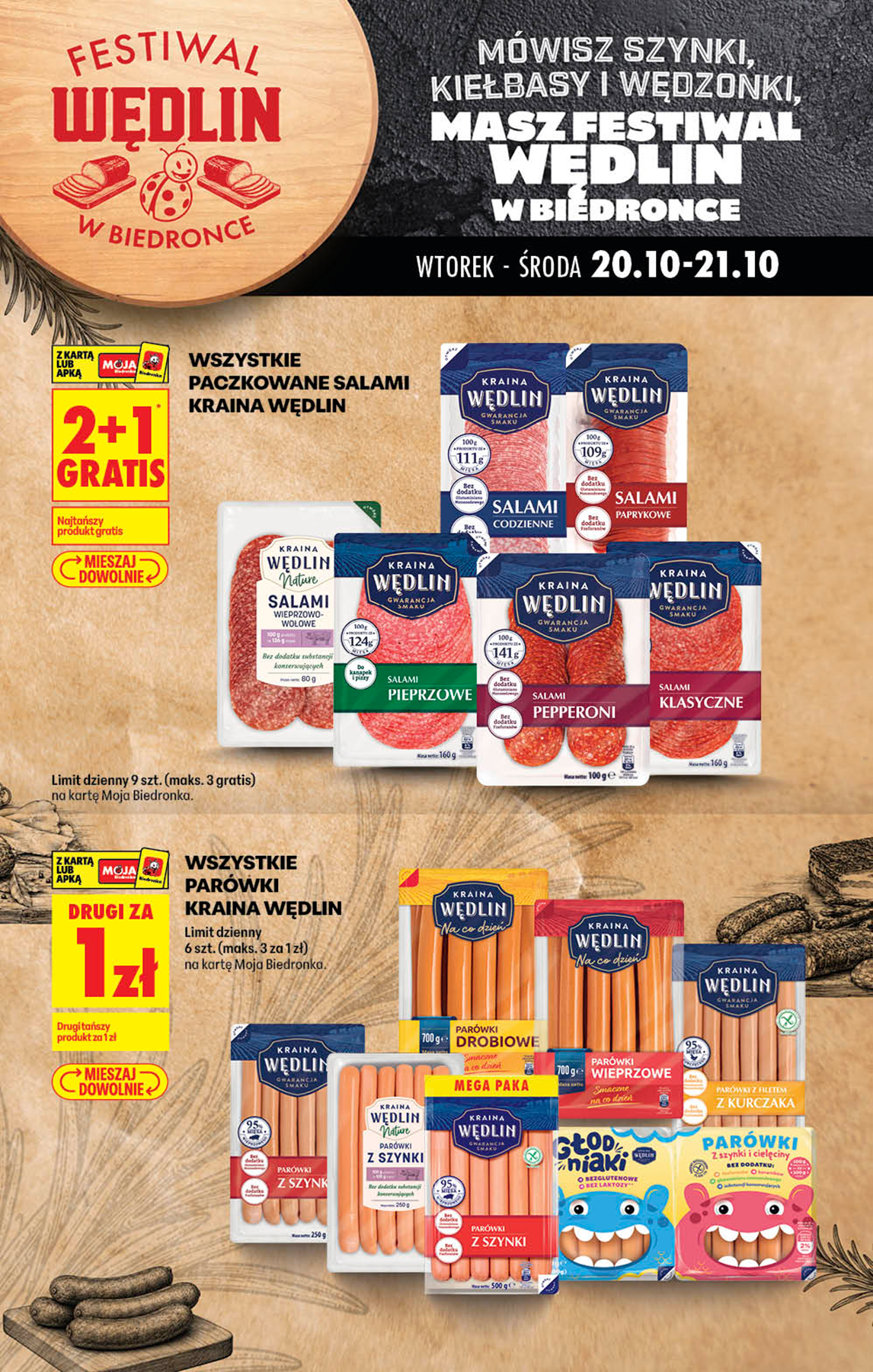 biedronka - Aktuální Biedronka - Festiwal wędlin leták platný od úterý 20.10.2026 do středy 21.10.2026