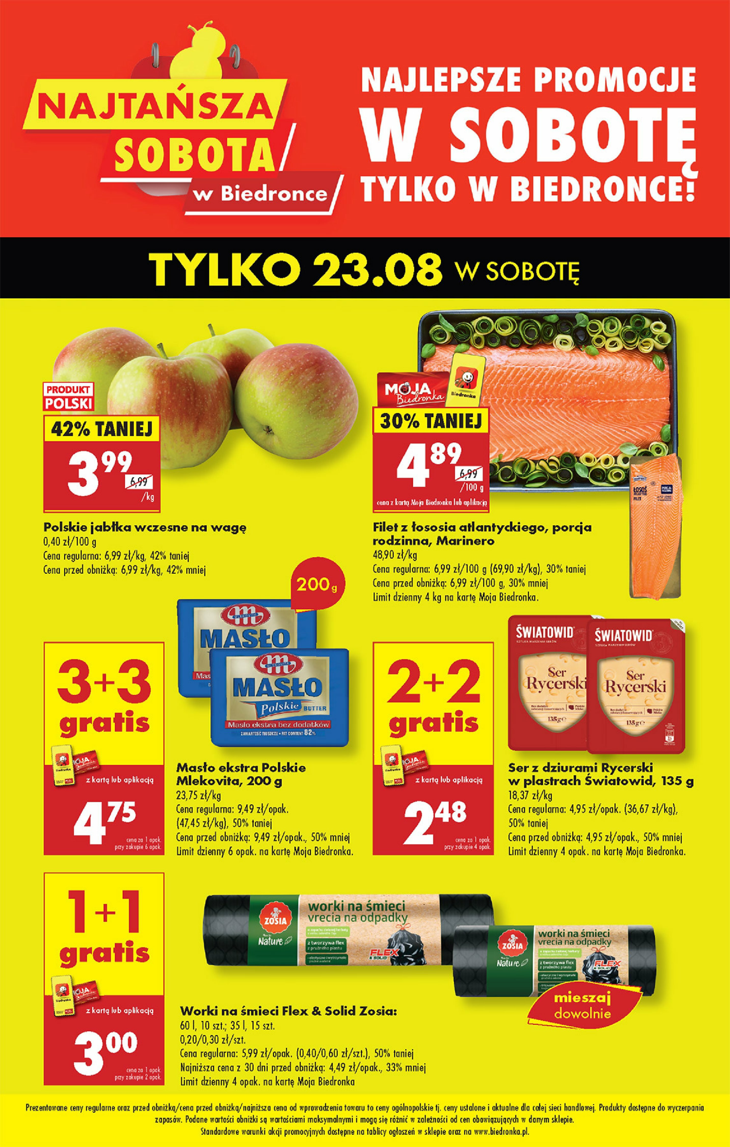 biedronka - Leták Biedronka - Najtansza sobota od 23.08. do 23.08.