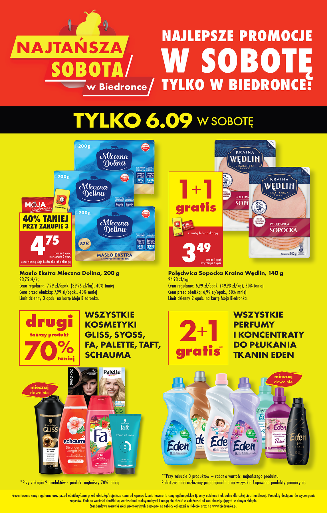 biedronka - Leták Biedronka - Najtańsza sobota od 06.09. do 06.09.