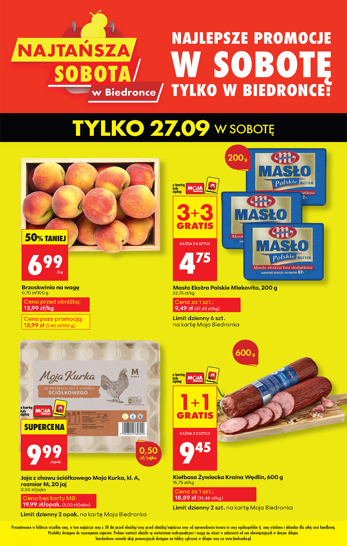 biedronka - Leták Biedronka - Najtańsza sobota od 27.09. do 27.09.