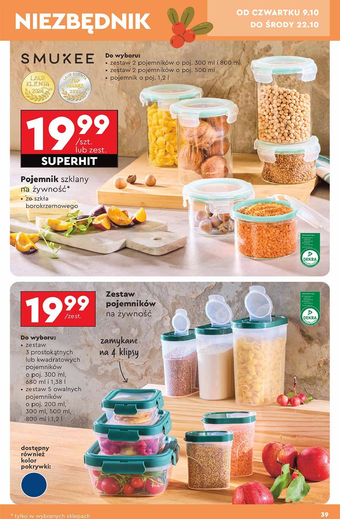 biedronka - Aktuální leták Biedronka - Hity i inspiracje od 06.10. do 18.10. - page: 39