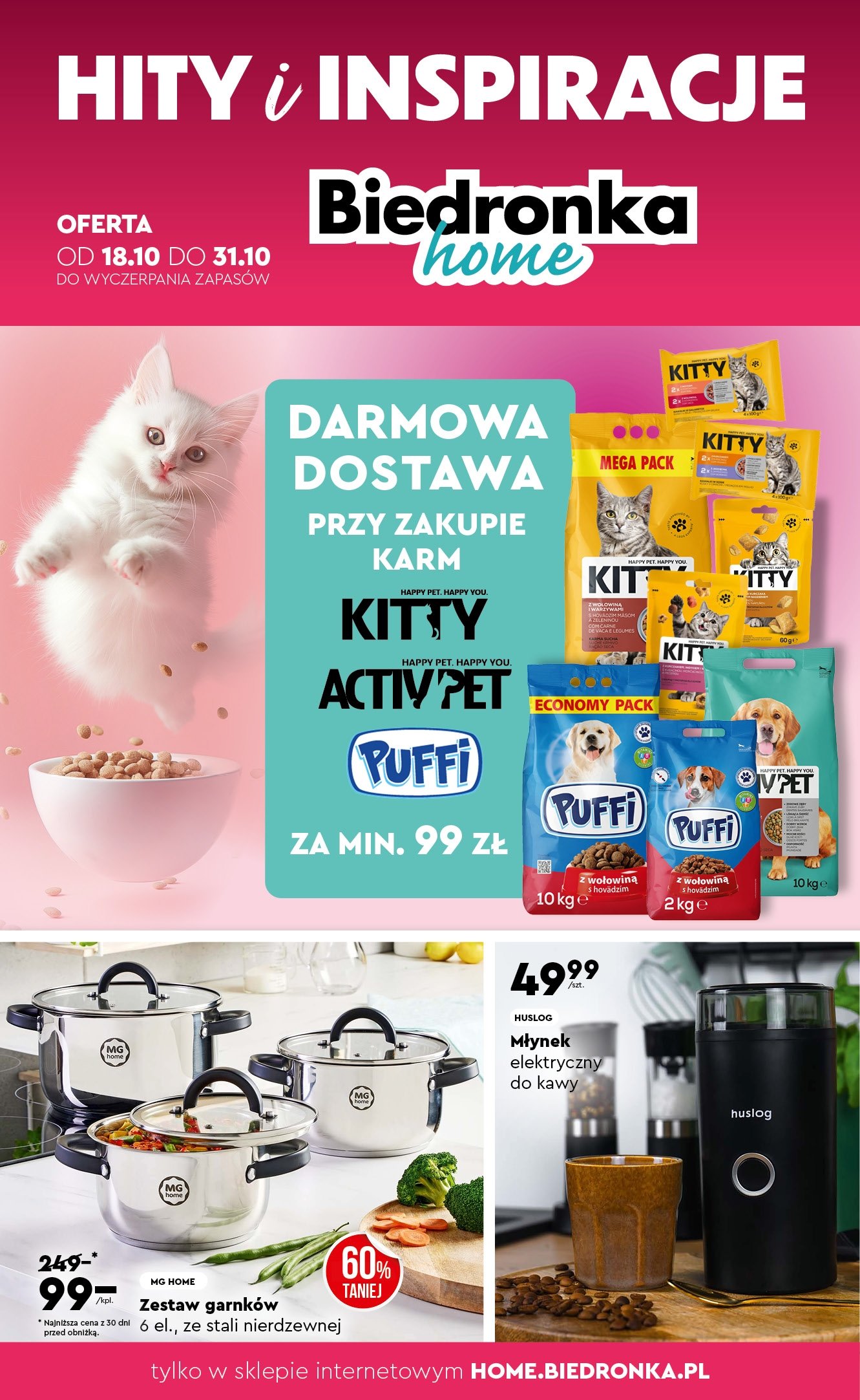 biedronka - Aktuální leták Biedronka - Hity i inspiracje od 18.10. do 31.10.