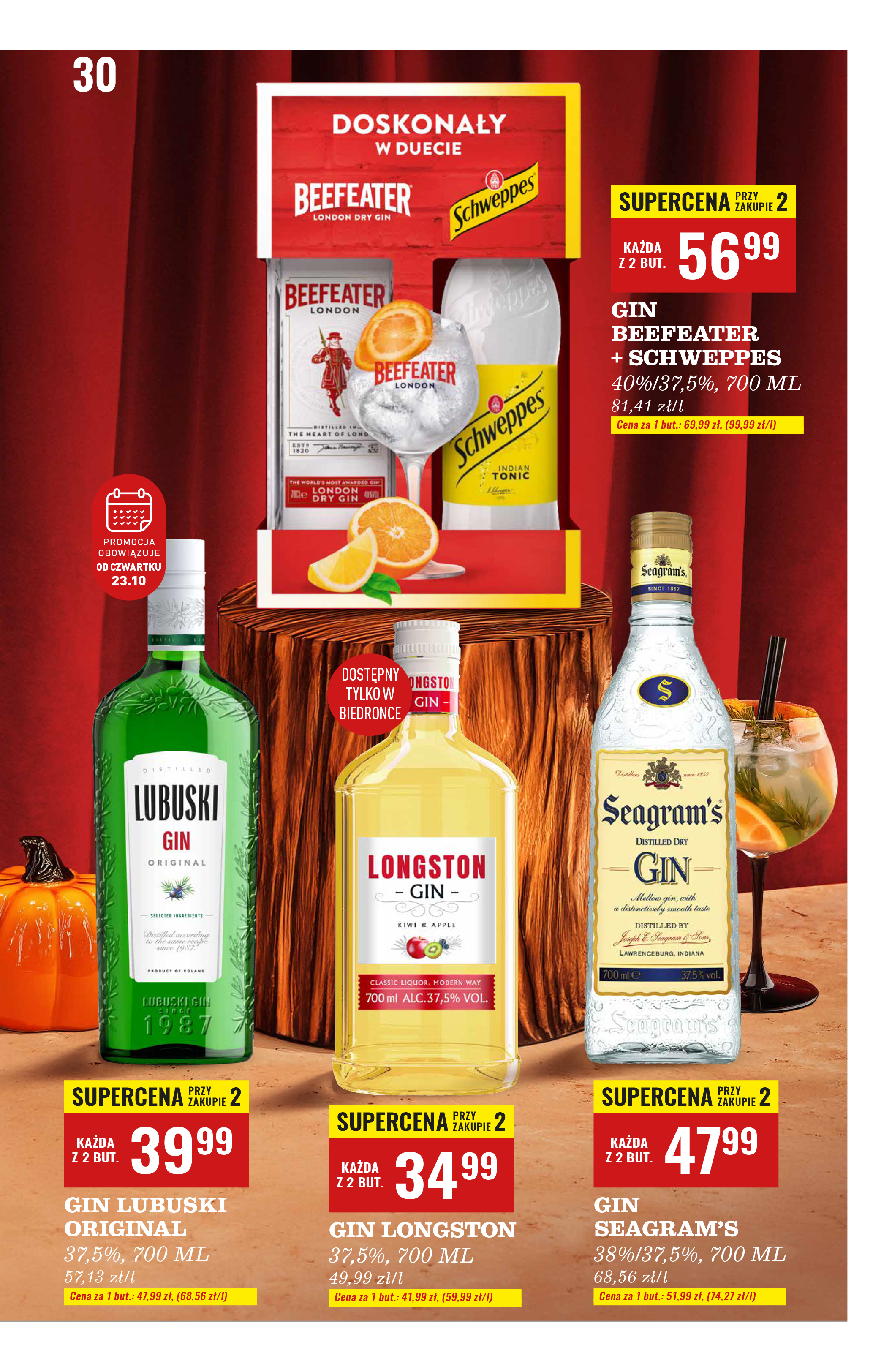 biedronka - Aktuální leták Biedronka - Alkohole od 20.10. do 31.10. - page: 30