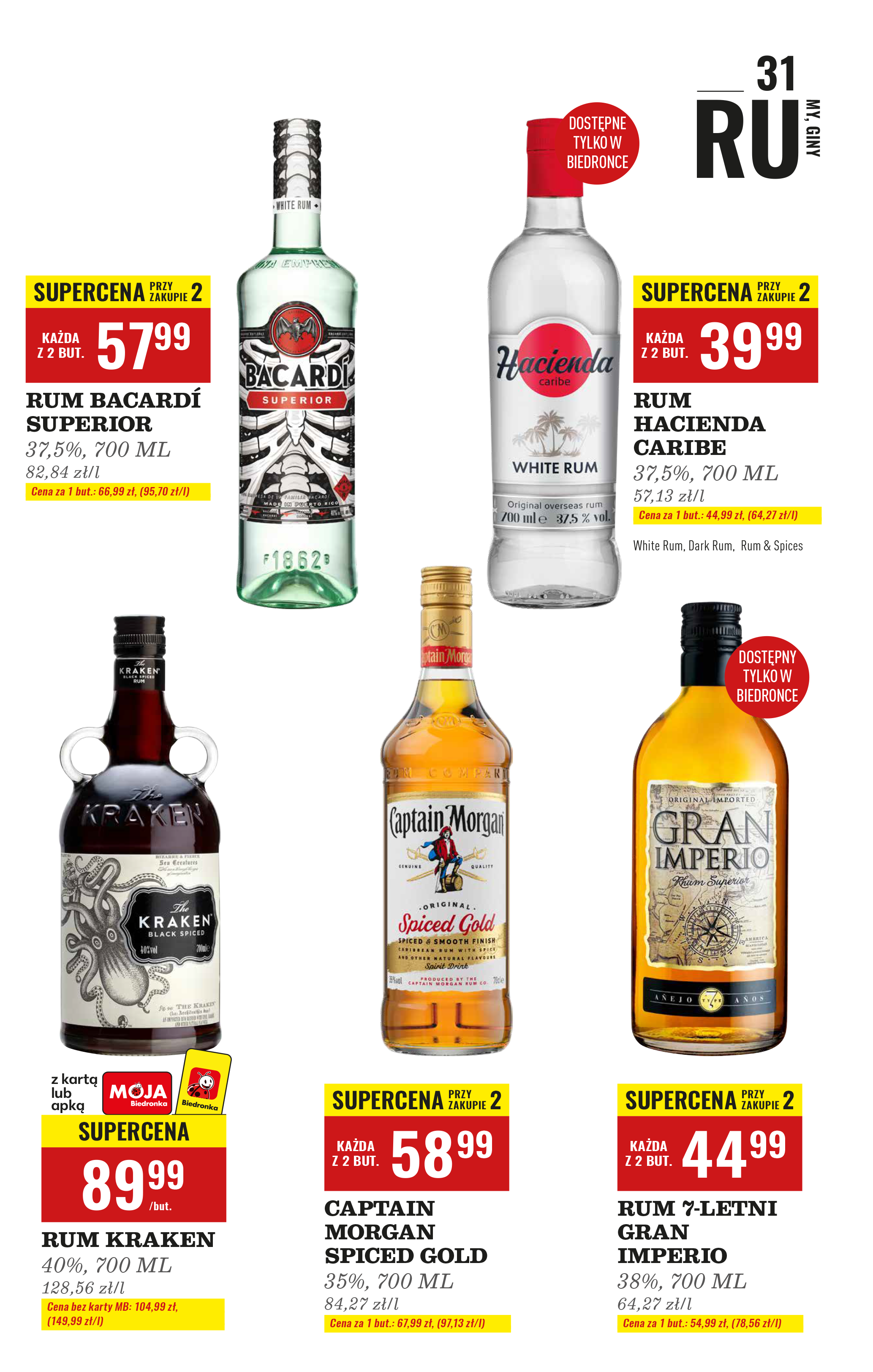 biedronka - Aktuální leták Biedronka - Alkohole od 20.10. do 31.10. - page: 31