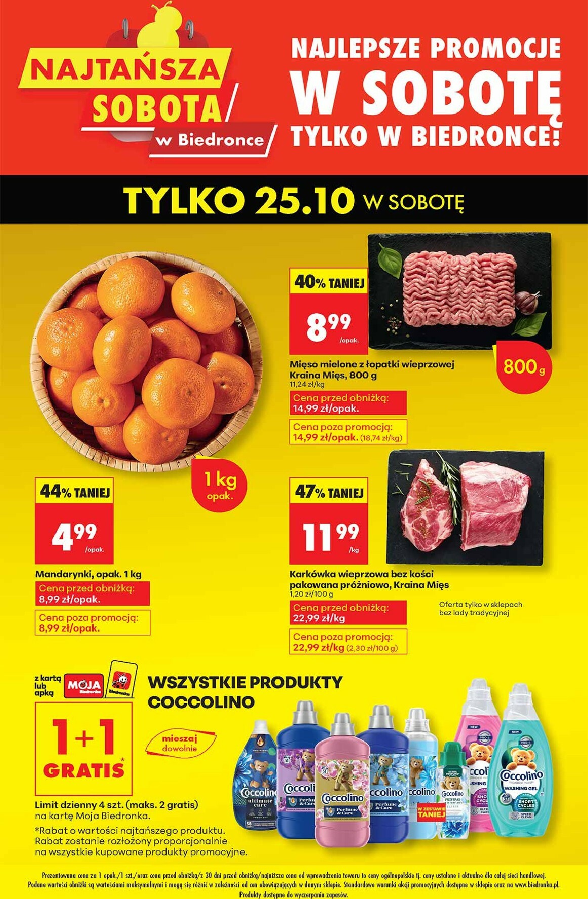 biedronka - Aktuální leták Biedronka - Najtańsza sobota od 25.10. do 25.10.