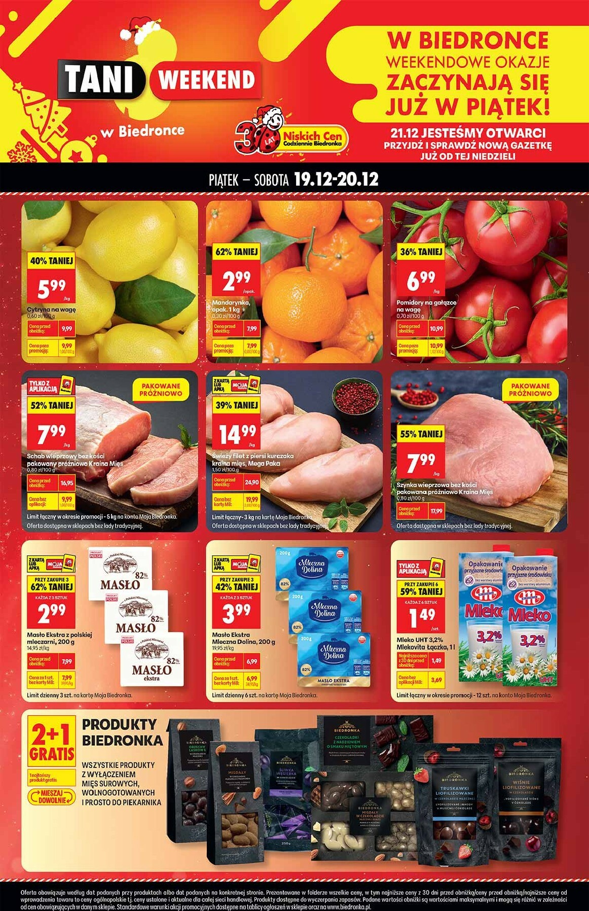 biedronka - Aktuální leták Biedronka - Tani weekend od 19.12. do 20.12.