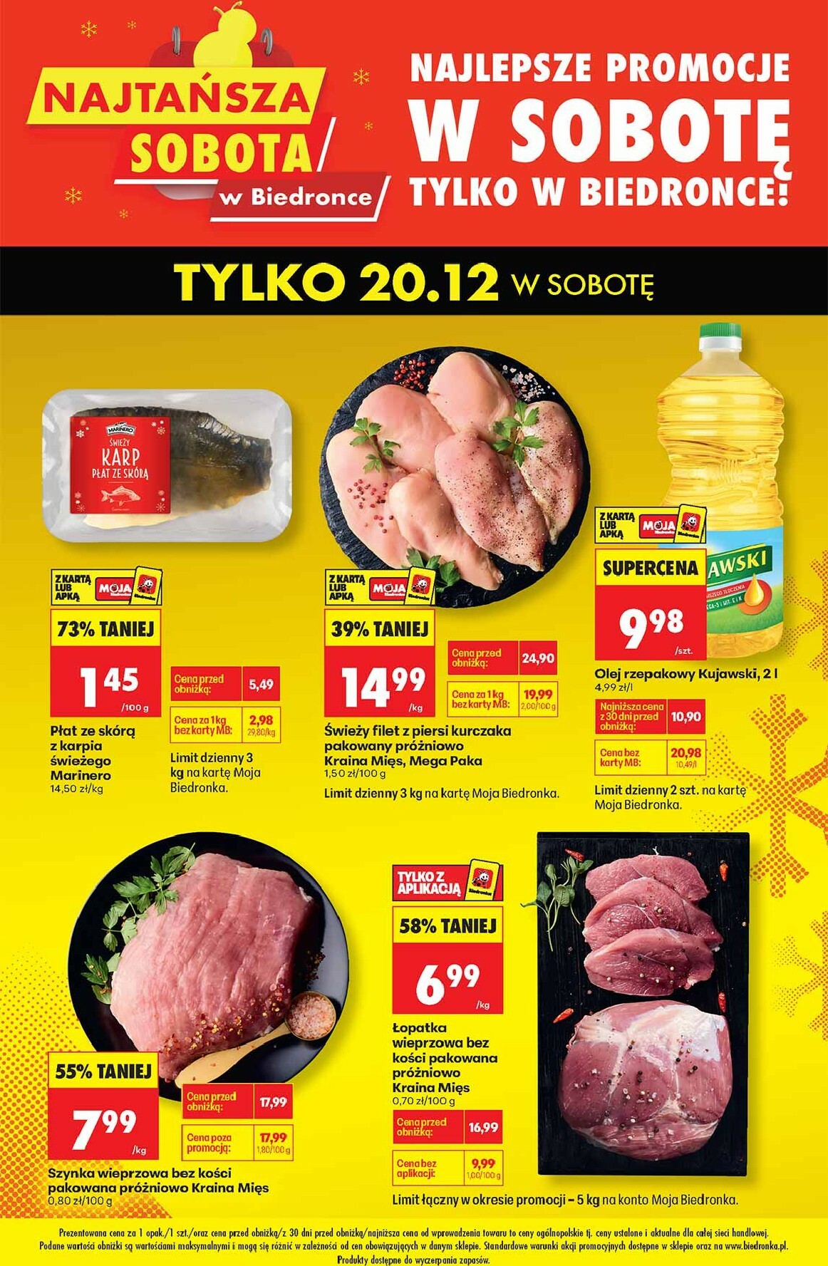 biedronka - Aktuální leták Biedronka - Najtańszy sobota od 20.12. do 20.12.