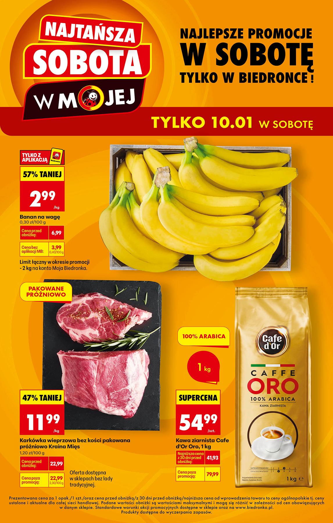 biedronka - Aktuální leták Biedronka - Najtańsza sobota od 10.01. do 10.01.