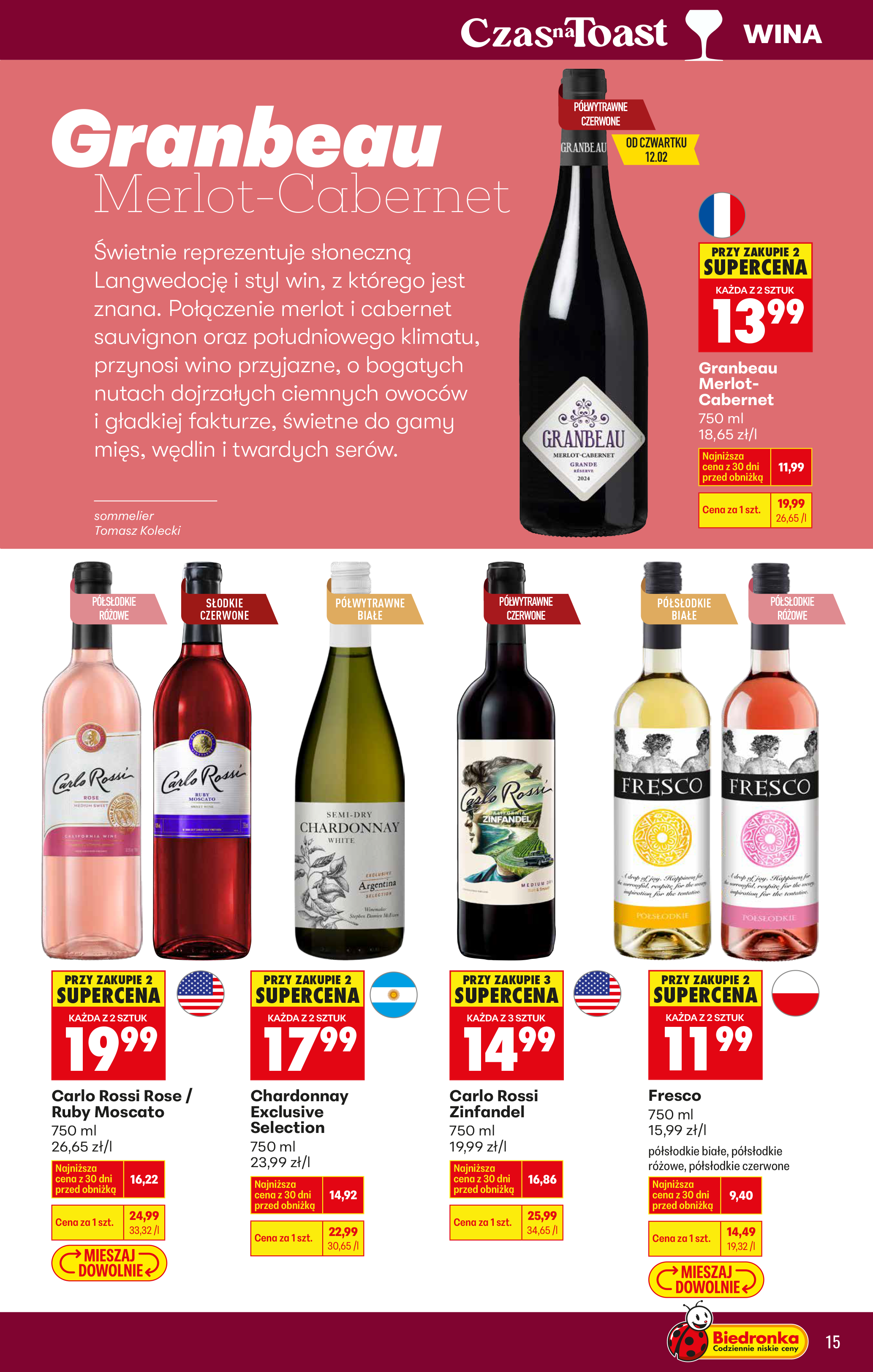 biedronka - Biedronka - Czas na Toast leták platný od pondělí 09.02.2026 do soboty 21.02.2026 - page: 15