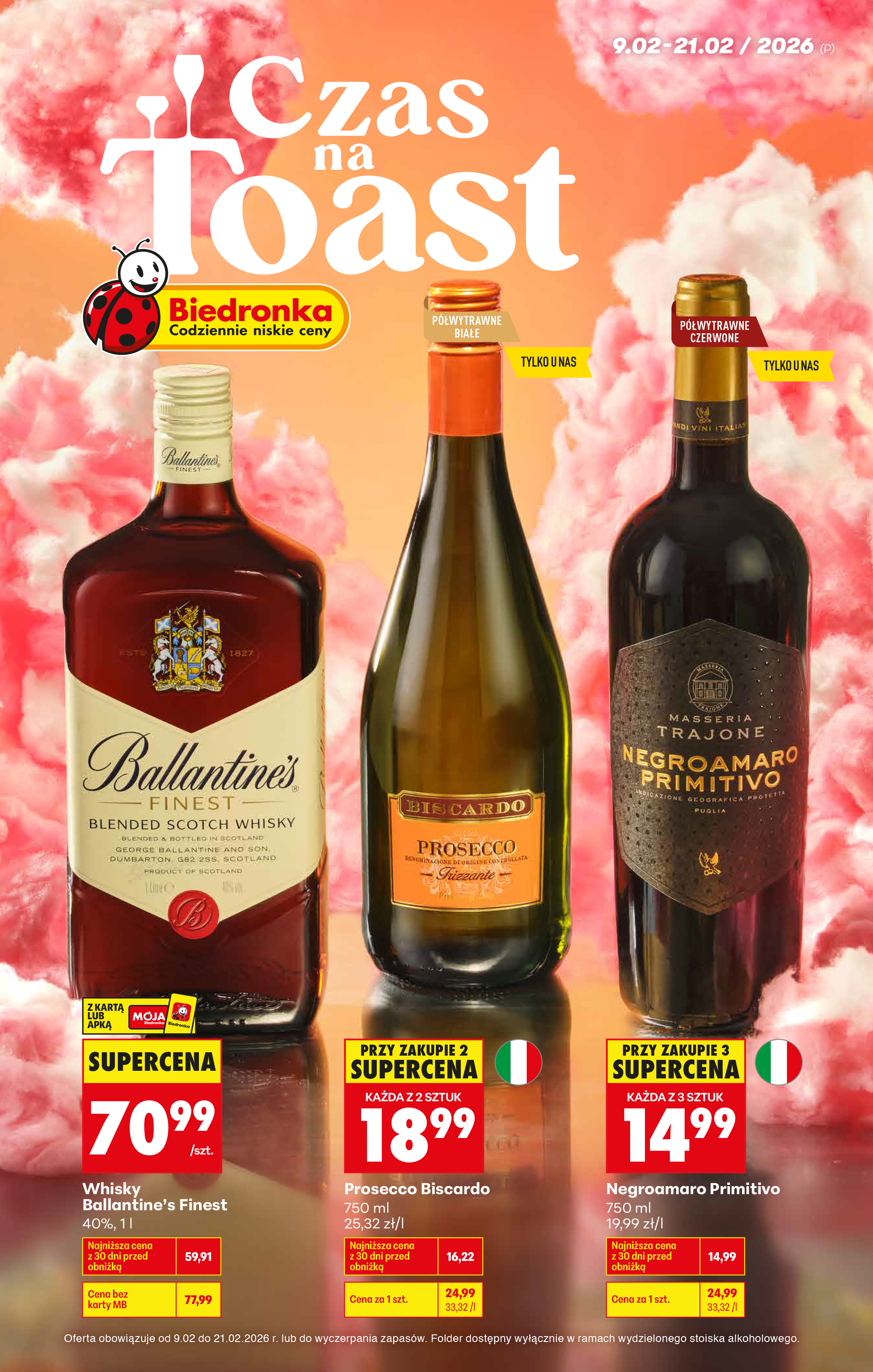 biedronka - Biedronka - Czas na Toast leták platný od pondělí 09.02.2026 do soboty 21.02.2026 - page: 1