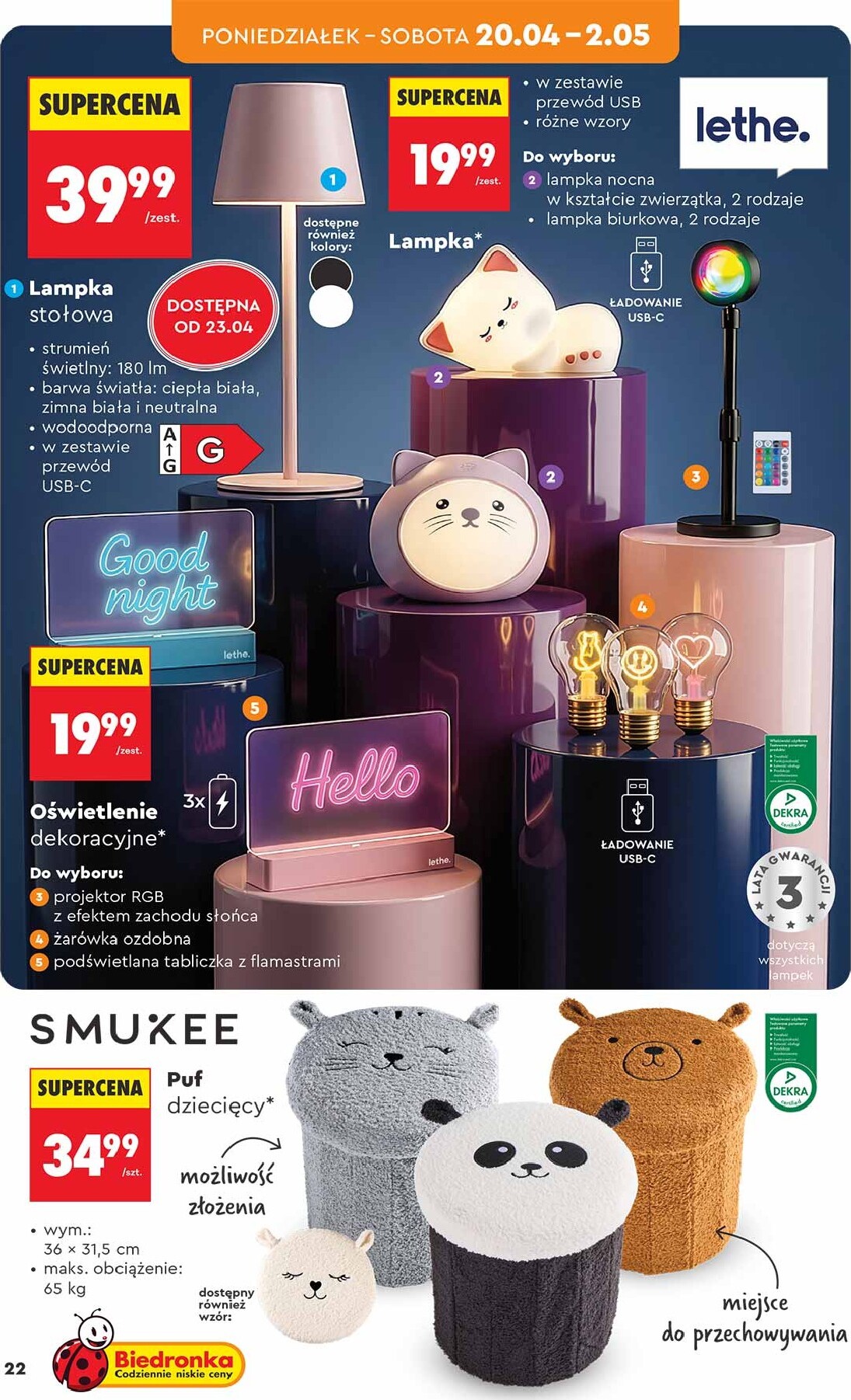 biedronka - Biedronka - Hity i inspiracje leták na příští týden od soboty 18.04.2026 do středy 06.05.2026 - page: 22