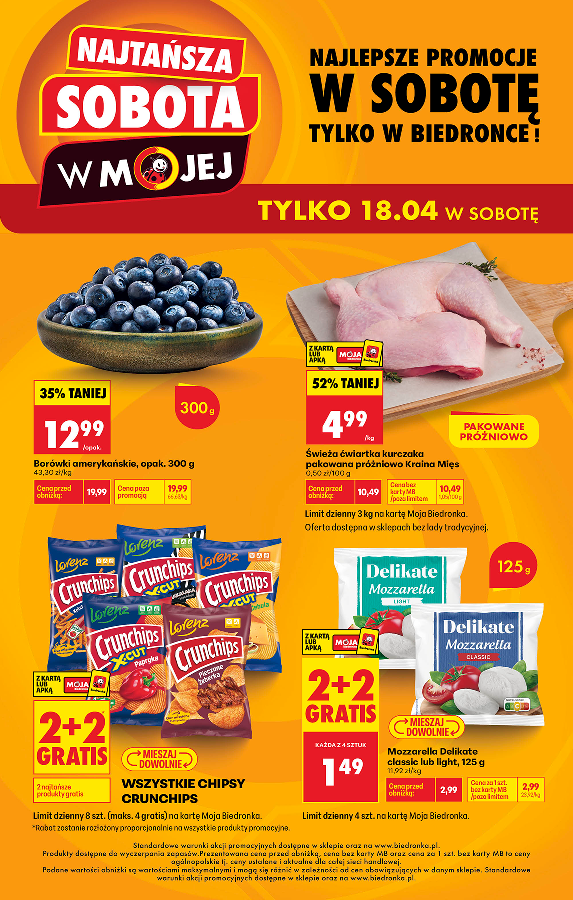biedronka - Biedronka - Najtańsza sobota leták na příští týden od soboty 18.04.2026