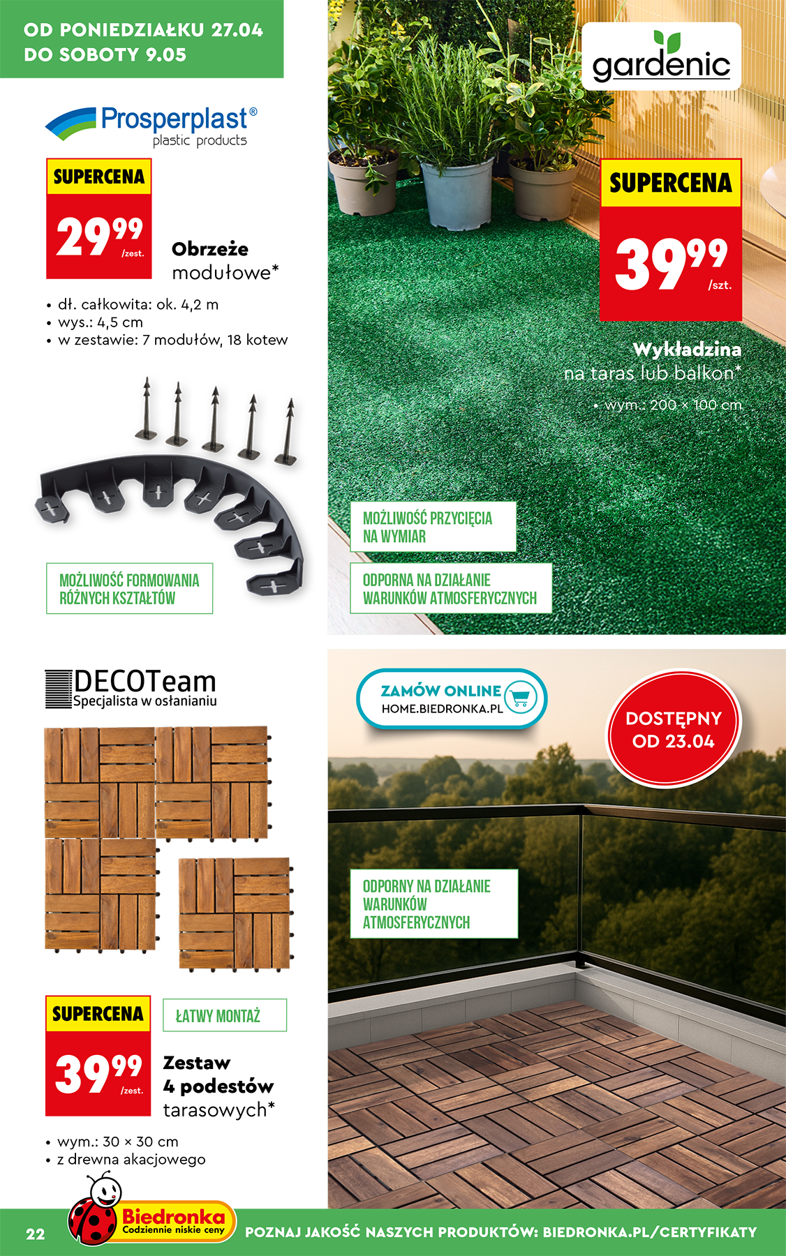 biedronka - Biedronka - Ogród leták na příští týden od pondělí 20.04.2026 do středy 13.05.2026 - page: 22