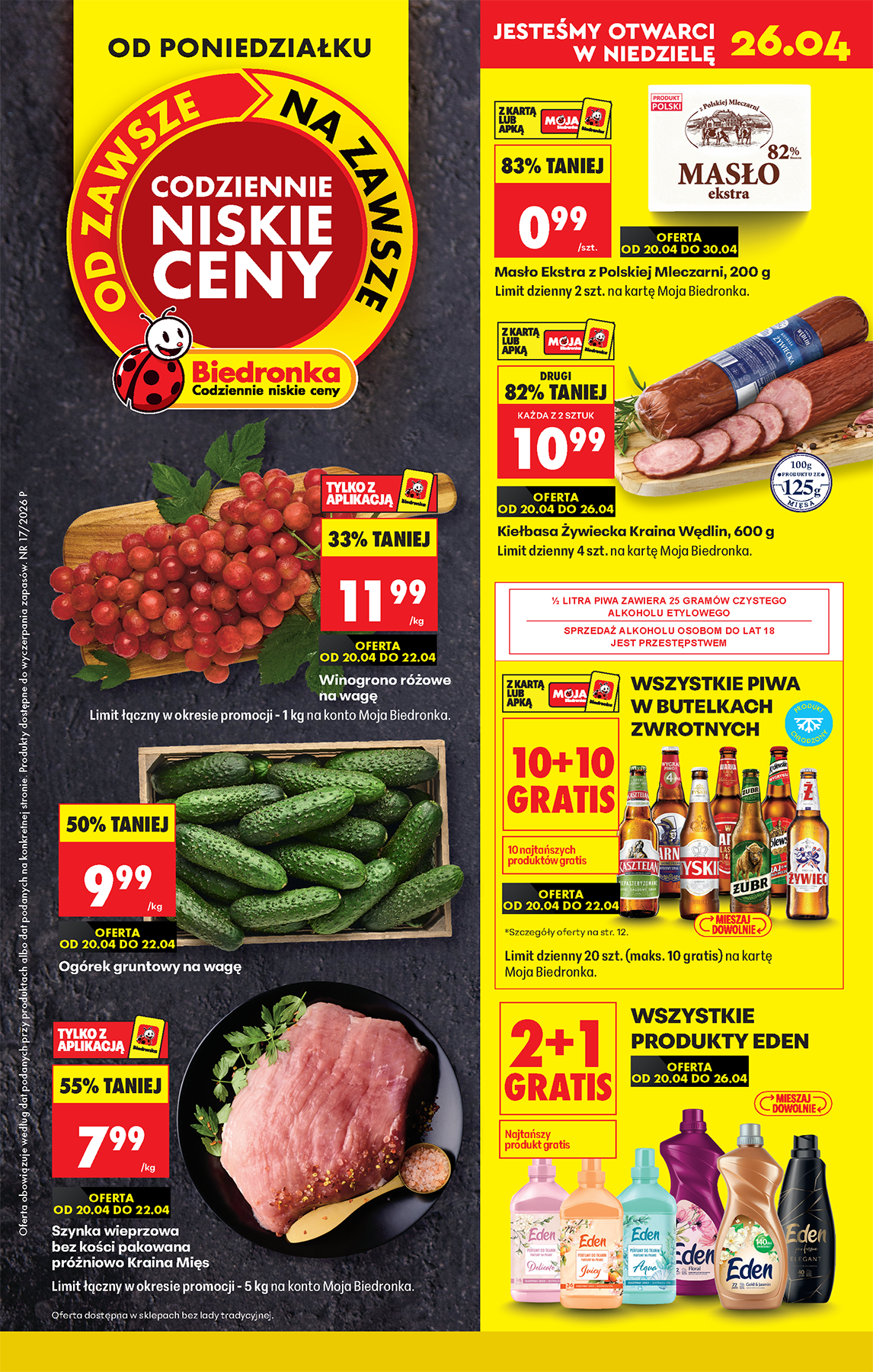 biedronka - Aktuální Biedronka leták platný od pondělí 20.04.2026 do neděle 26.04.2026