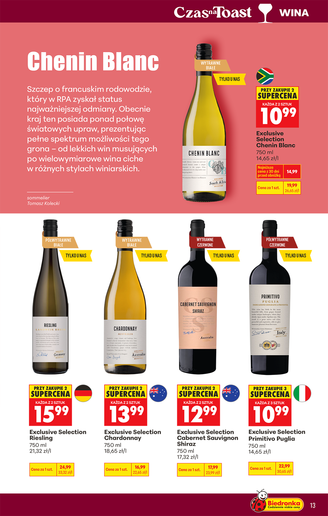 biedronka - Aktuální Biedronka - Alkohole leták platný od pondělí 20.04.2026 do soboty 02.05.2026 - page: 13