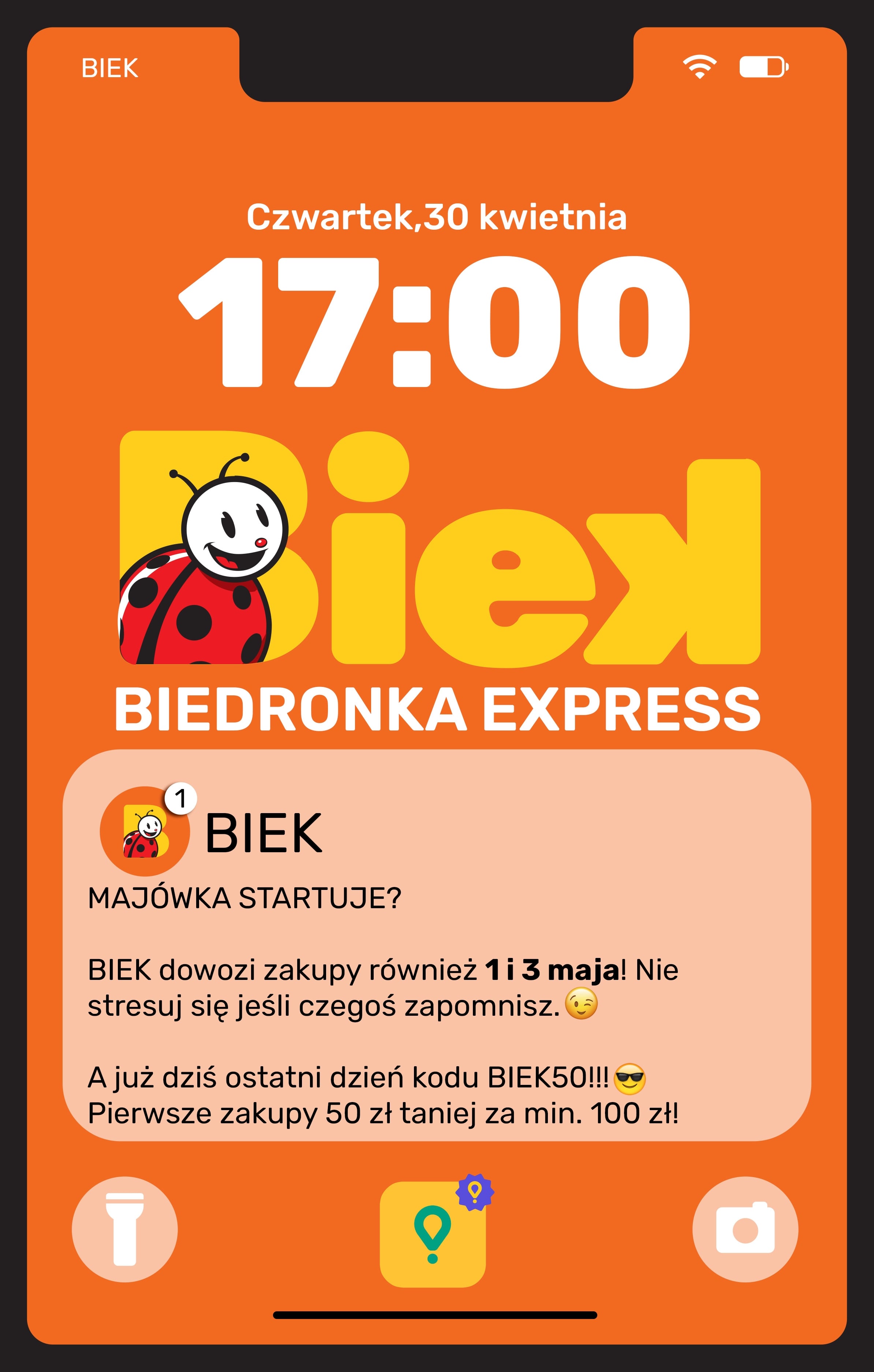 biedronka - Aktuální Biedronka - Express leták platný od čtvrtka 30.04.2026 do neděle 03.05.2026 - page: 1