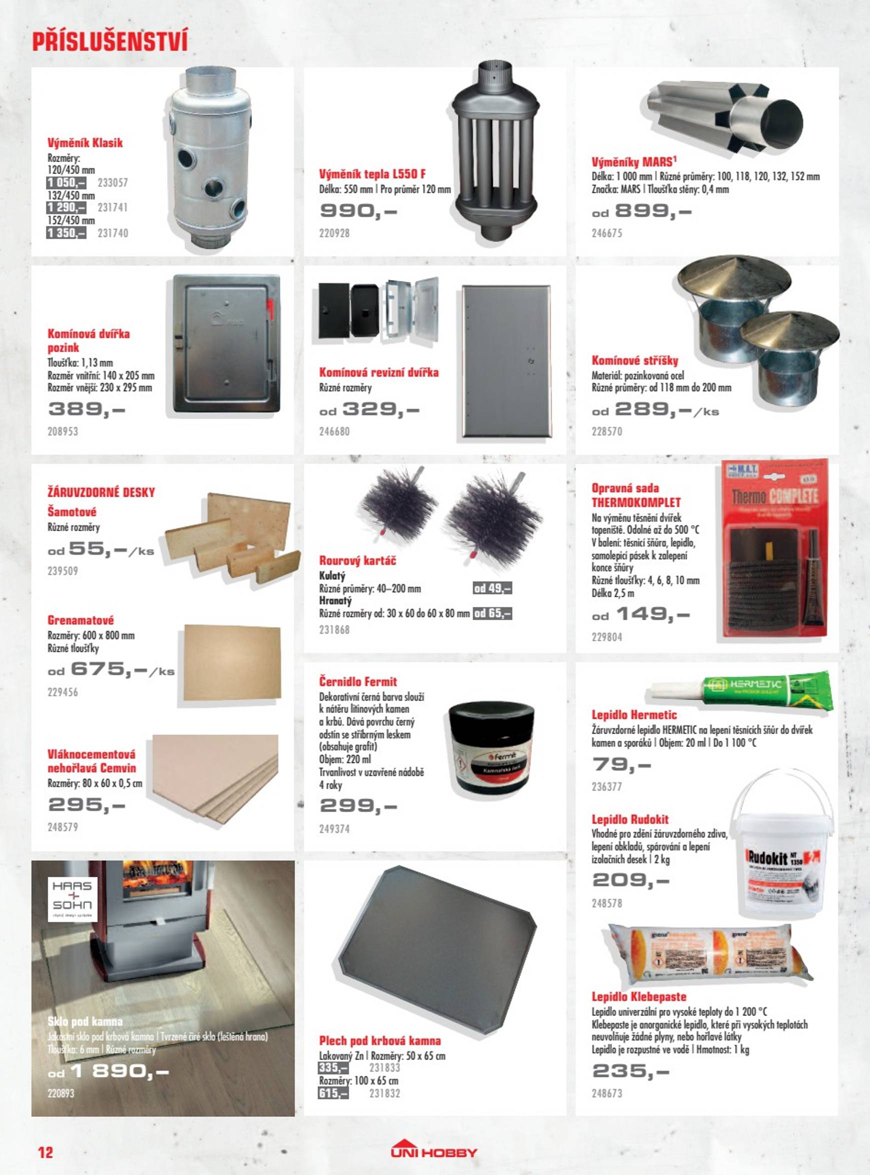 uni-hobby - Leták Unihobby - Katalog kamna od 23.08. do 31.10. - page: 12