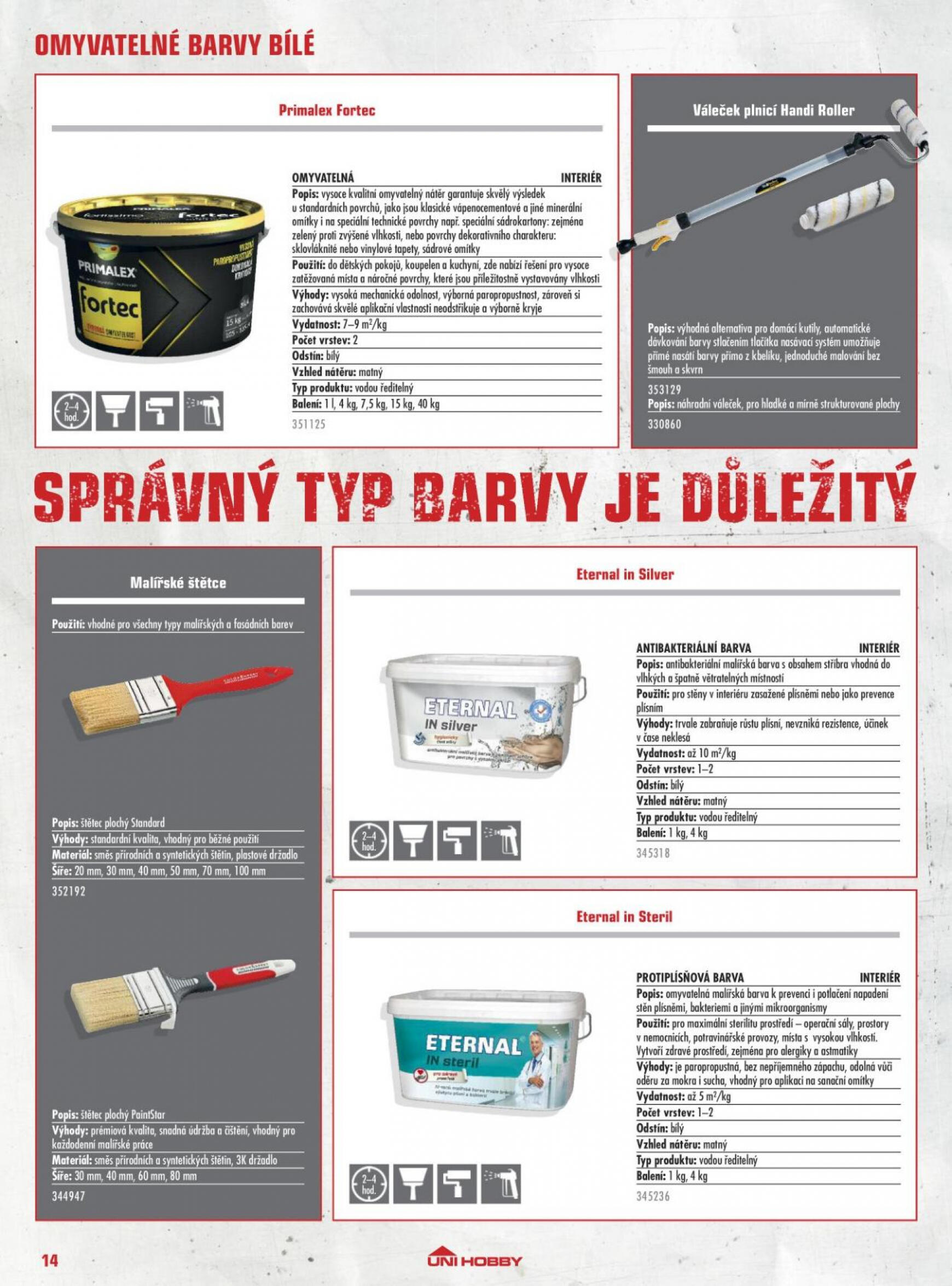 uni-hobby - UNI HOBBY Katalog barev 2023 platný od 22.05.2023 - page: 14