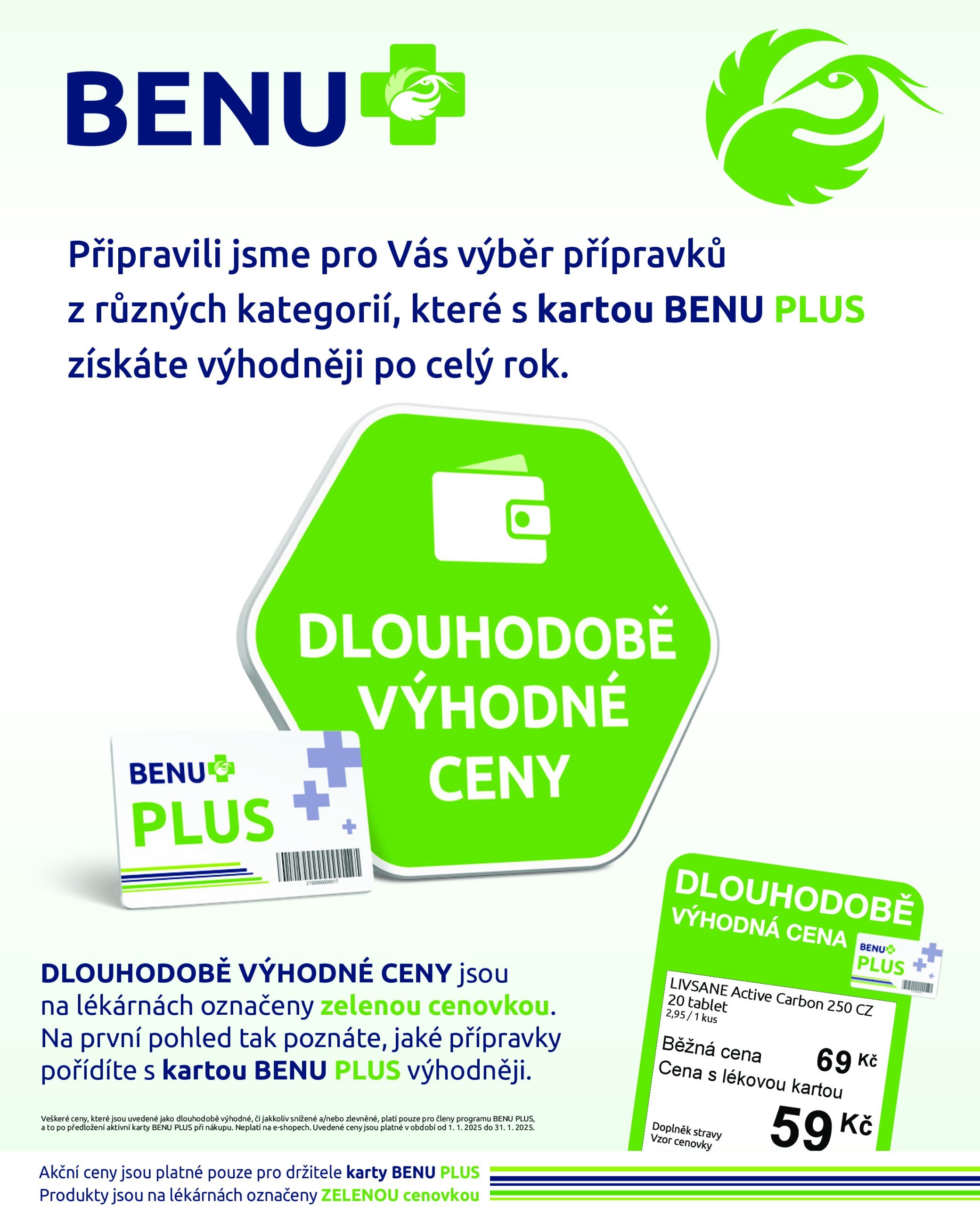 benu - Leták BENU Lékárna - Dlouhodobě výhodné ceny od 01.01. do 31.01.