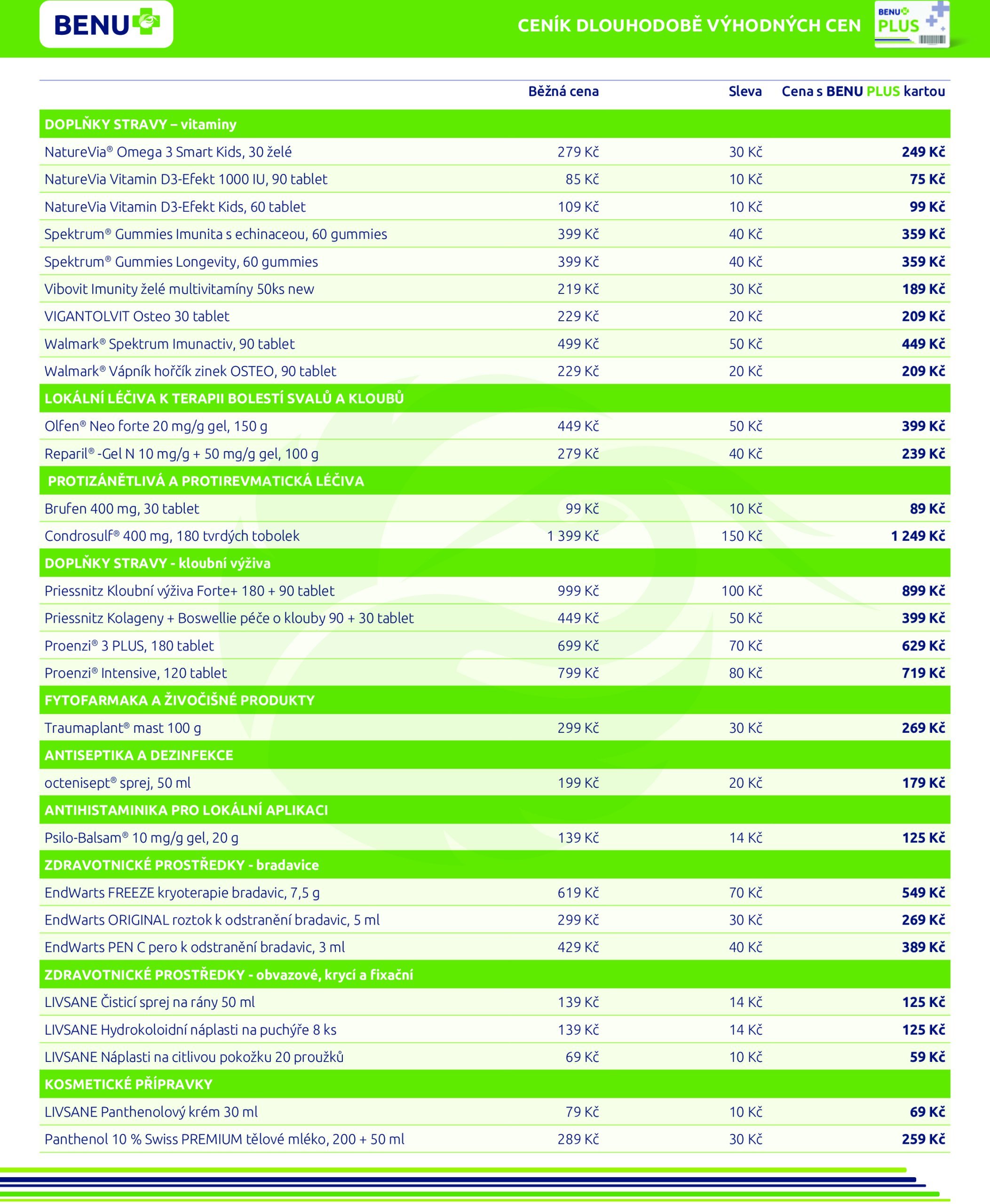 benu - Leták BENU Lékárna - Dlouhodobě výhodné ceny od 01.01. do 31.01. - page: 4