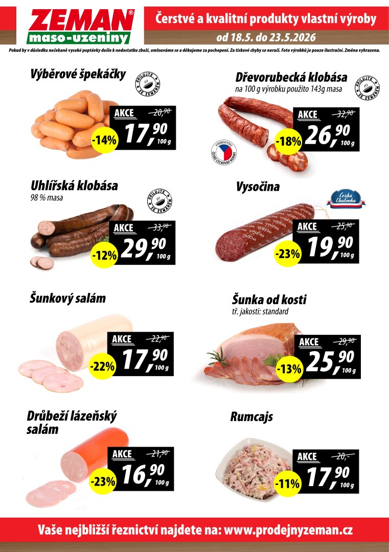prodejny-zeman - Prodejny Zeman leták na příští týden od pondělí 18.05.2026 do soboty 23.05.2026 - page: 2