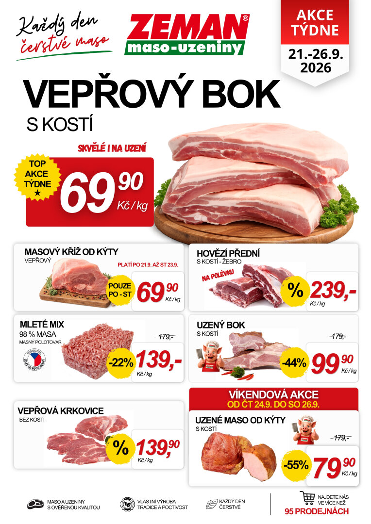 prodejny-zeman - Prodejny Zeman leták na příští týden od pondělí 21.09.2026 do soboty 26.09.2026