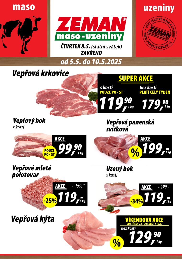 prodejny-zeman - Leták Prodejny Zeman od 05.05. do 10.05. - page: 1