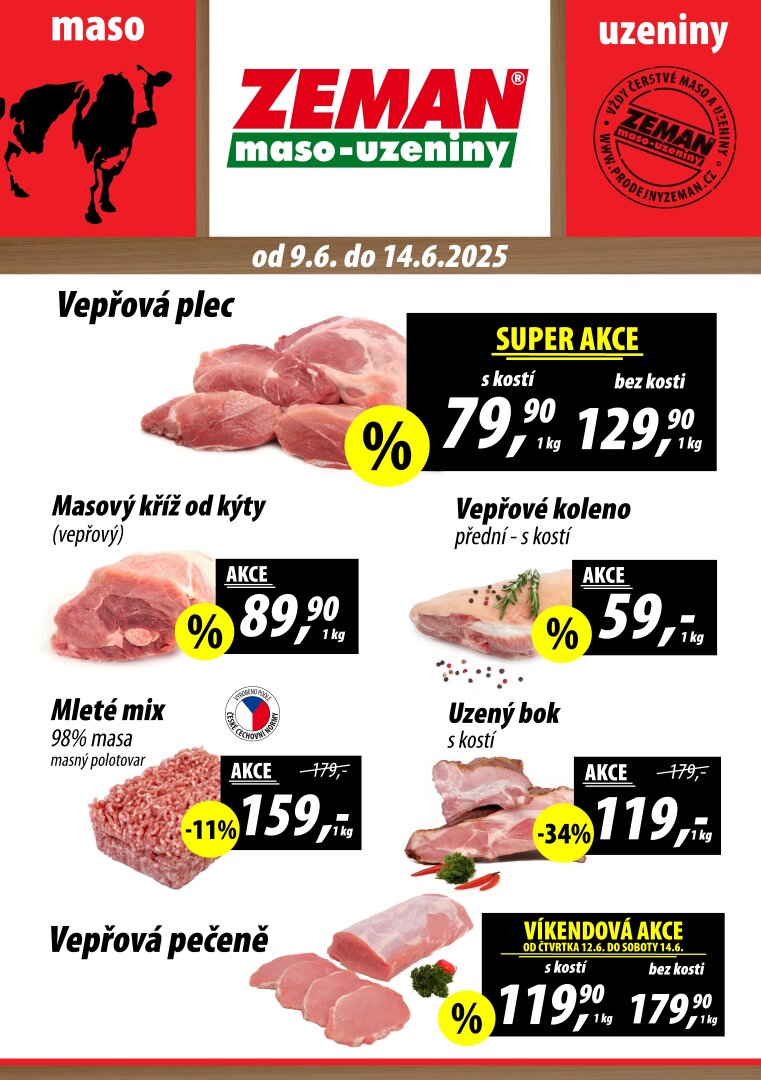 prodejny-zeman - Leták Prodejny Zeman od 09.06. do 14.06. - page: 1