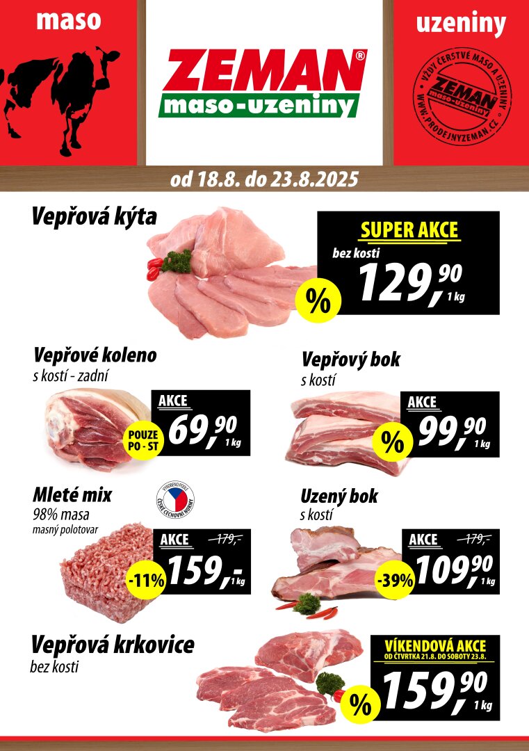prodejny-zeman - Leták Prodejny Zeman od 18.08. do 23.08. - page: 1