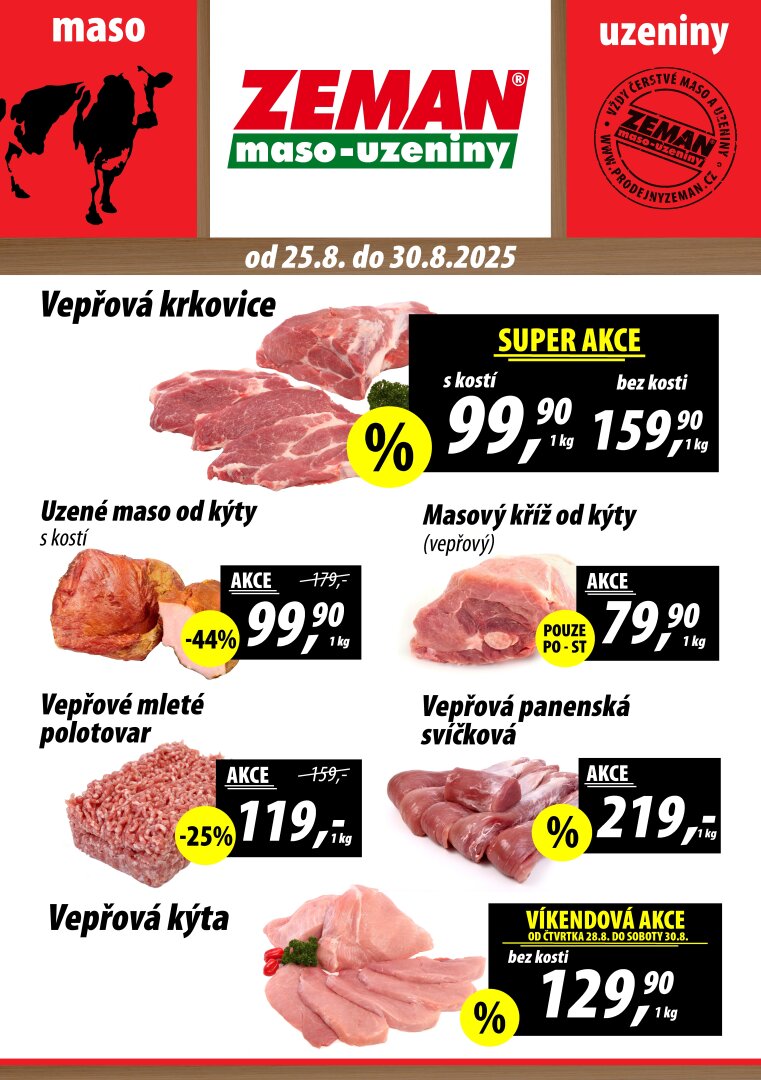 prodejny-zeman - Leták Prodejny Zeman od 25.08. do 30.08.
