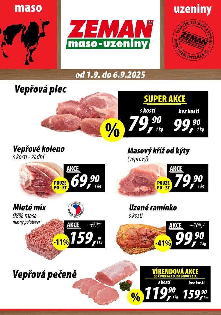 prodejny-zeman - Leták Prodejny Zeman od 01.09. do 06.09.