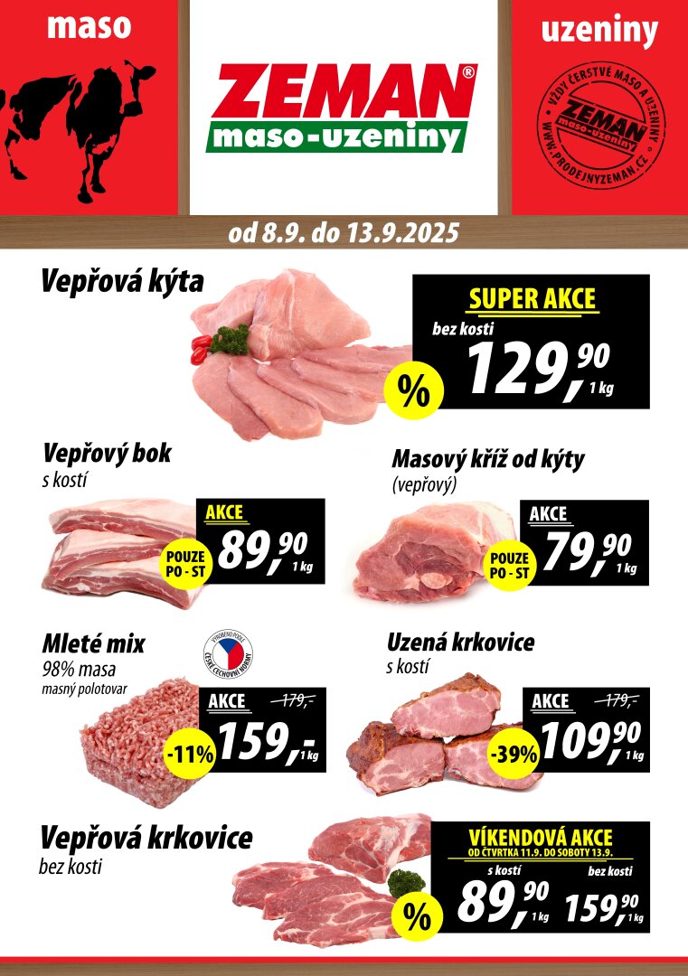 prodejny-zeman - Leták Prodejny Zeman od 08.09. do 13.09.