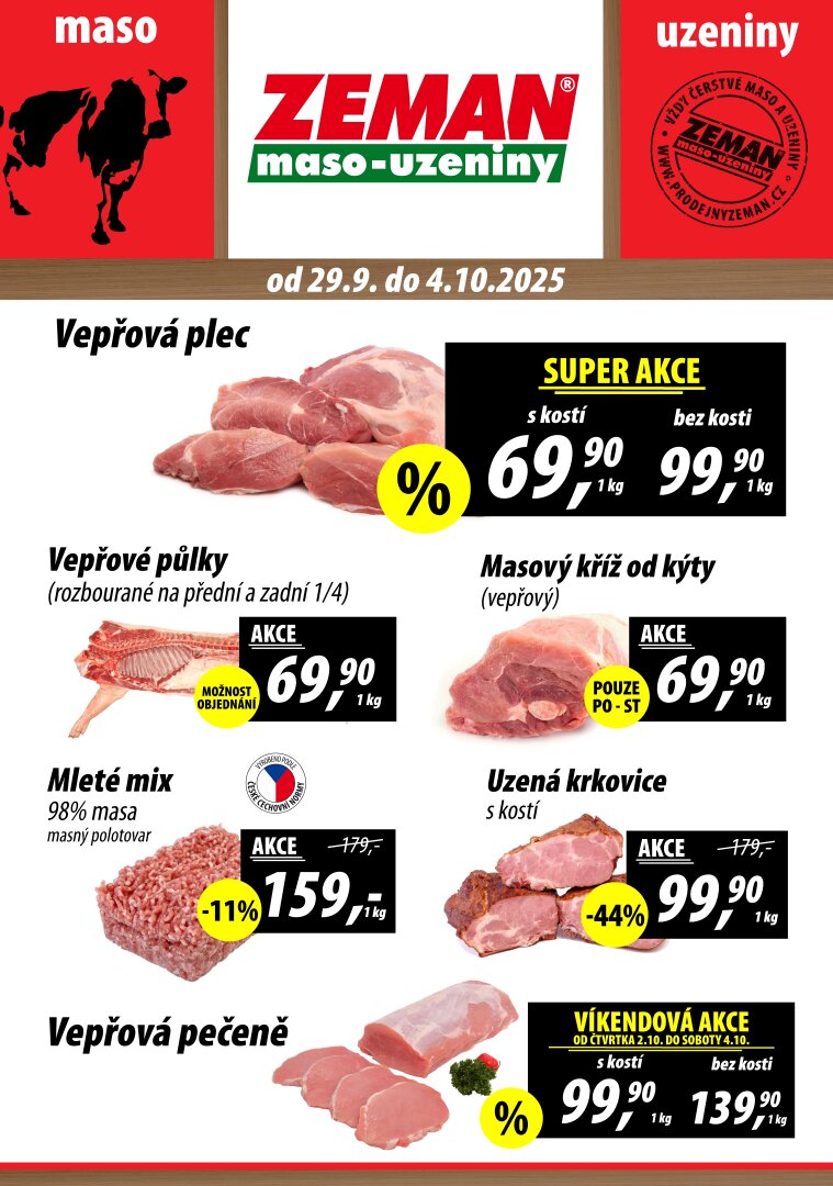 prodejny-zeman - Leták Prodejny Zeman od 29.09. do 04.10.