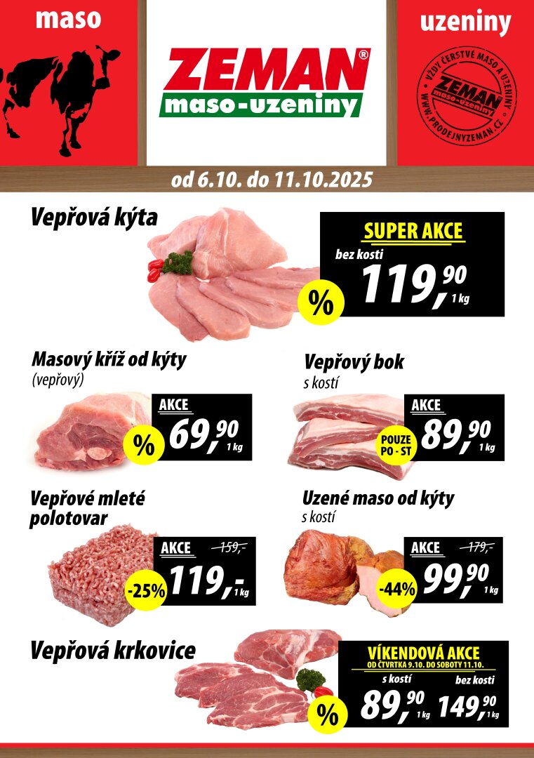 prodejny-zeman - Aktuální leták Prodejny Zeman od 06.10. do 11.10. - page: 1