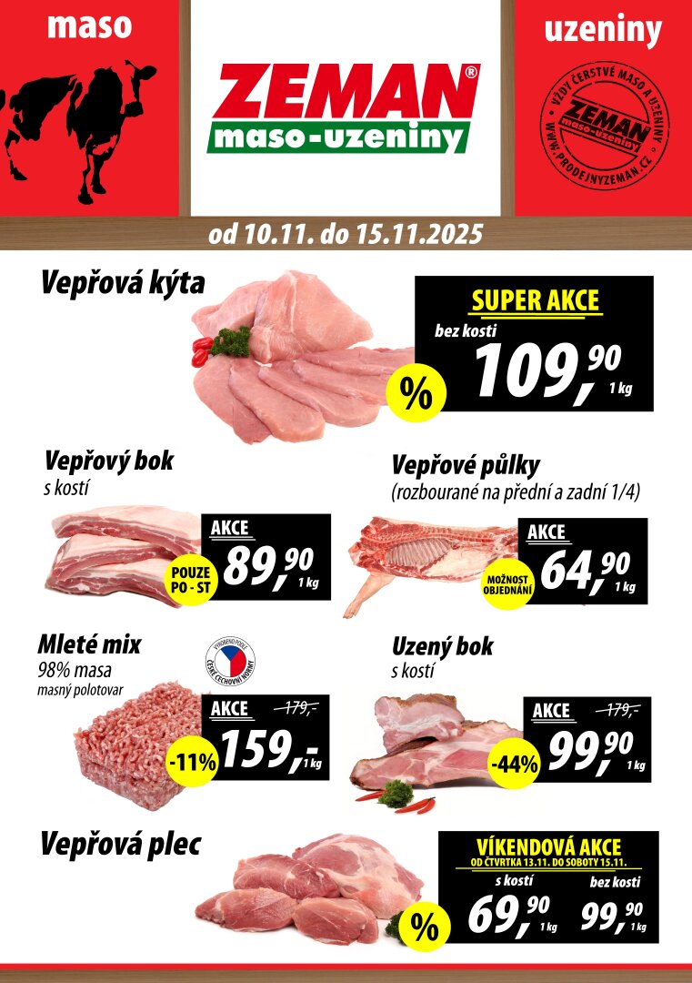 prodejny-zeman - Aktuální leták Prodejny Zeman od 10.11. do 15.11.