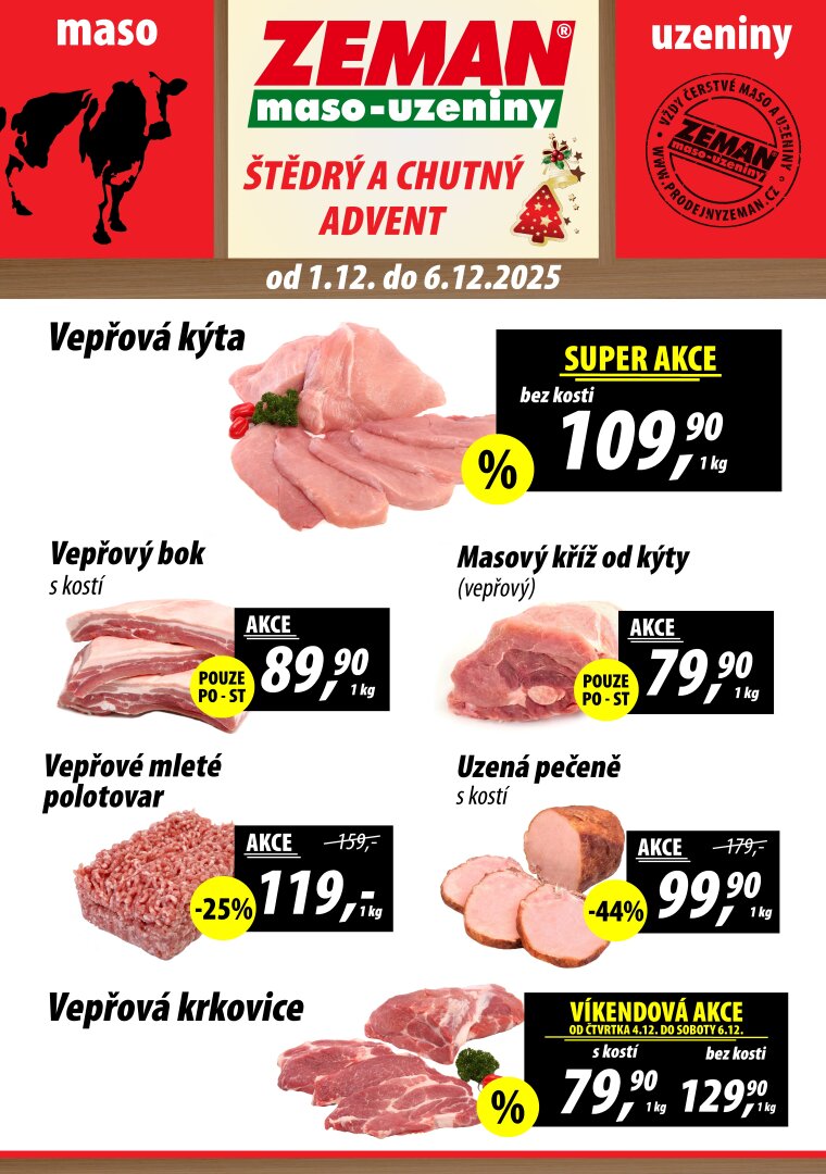 prodejny-zeman - Aktuální leták Prodejny Zeman od 01.12. do 06.12.