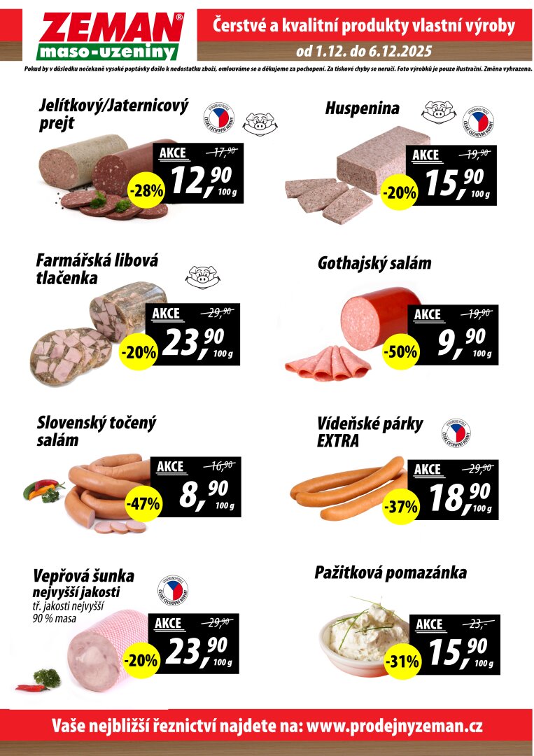 prodejny-zeman - Aktuální leták Prodejny Zeman od 01.12. do 06.12. - page: 2