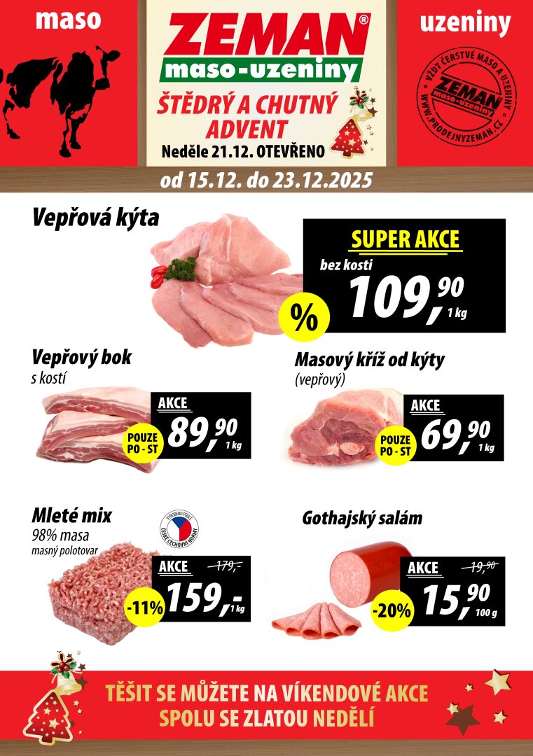 prodejny-zeman - Aktuální leták Prodejny Zeman od 15.12. do 23.12.