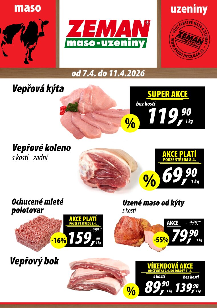 prodejny-zeman - Prodejny Zeman leták platný od úterý 07.04.2026 do soboty 11.04.2026