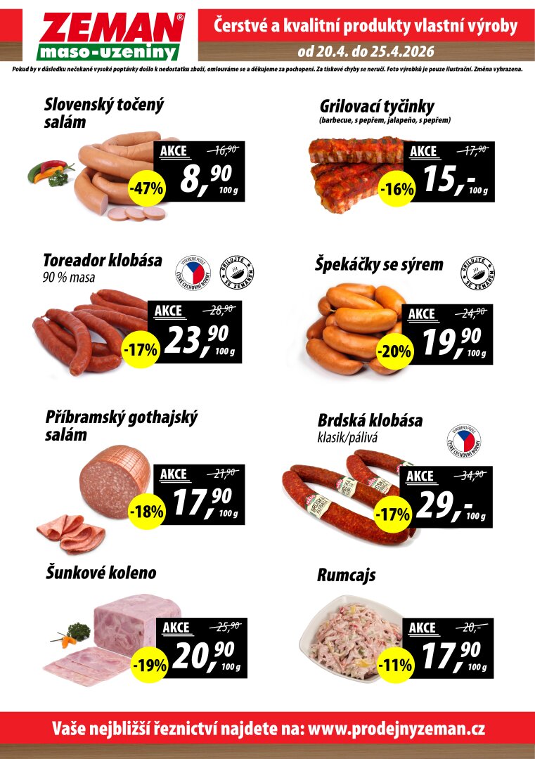 prodejny-zeman - Prodejny Zeman leták na příští týden od pondělí 20.04.2026 do soboty 25.04.2026 - page: 2