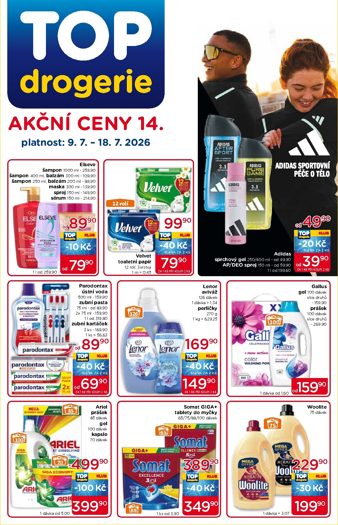 top-drogerie - Budoucí Top drogerie leták platný od čtvrtka 09.07.2026 do soboty 18.07.2026 - page: 1
