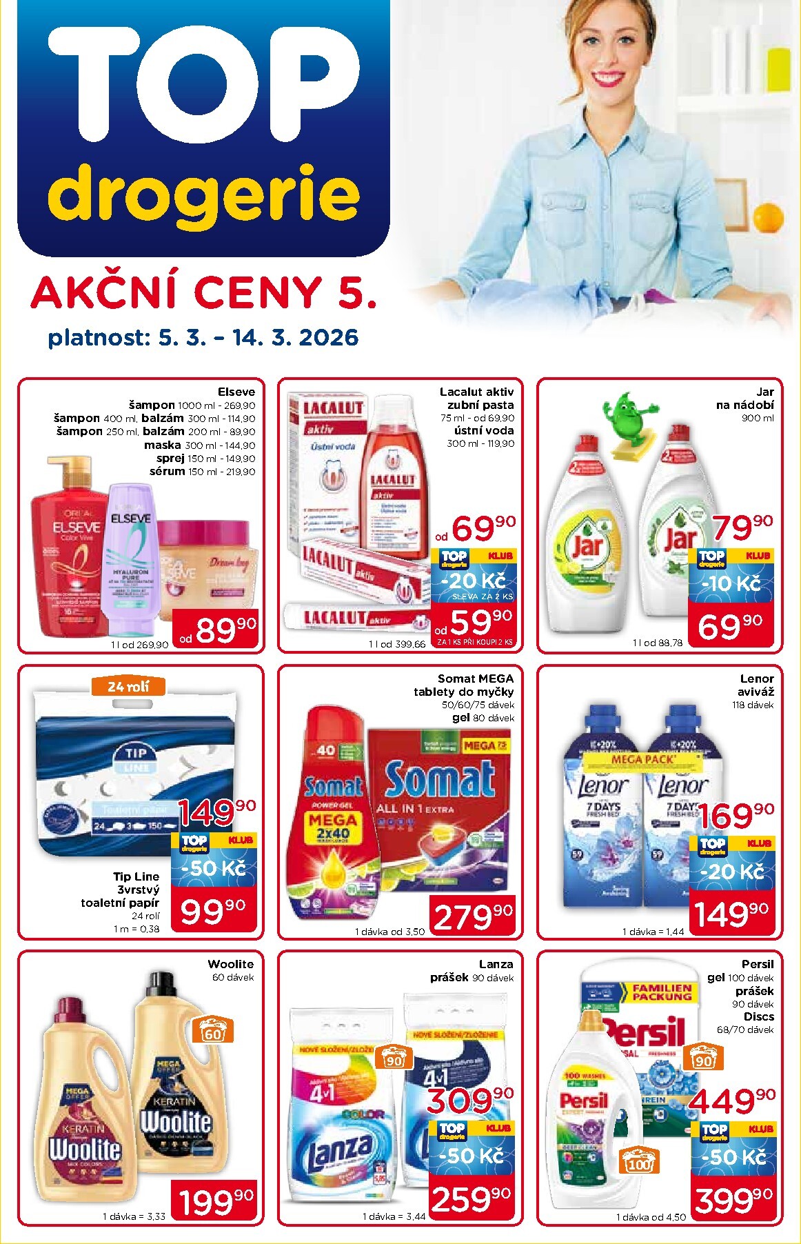 top-drogerie - Top drogerie leták platný od čtvrtka 05.03.2026 do soboty 14.03.2026 - page: 1