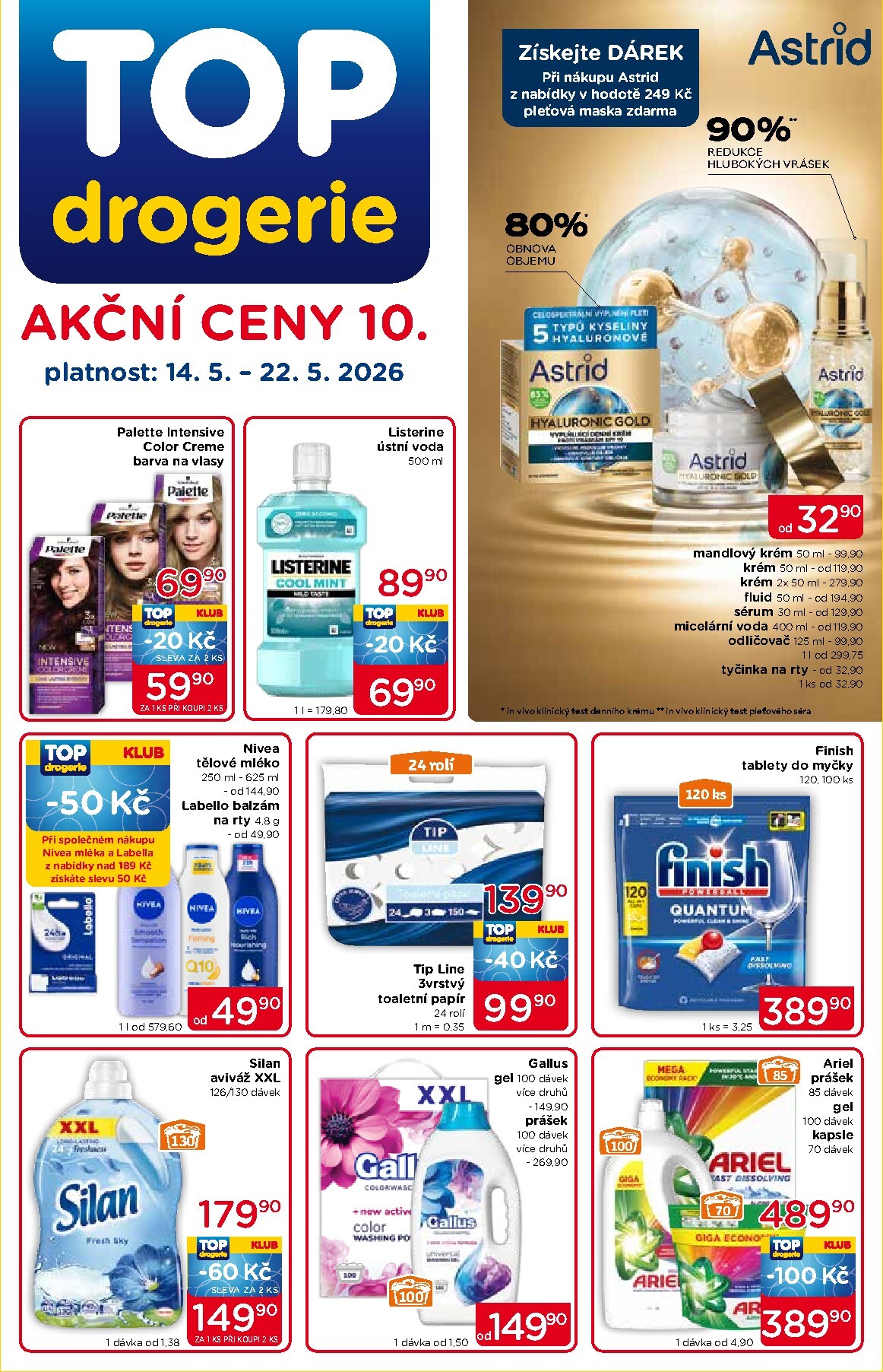top-drogerie - Budoucí Top drogerie leták platný od čtvrtka 14.05.2026 do pátku 22.05.2026