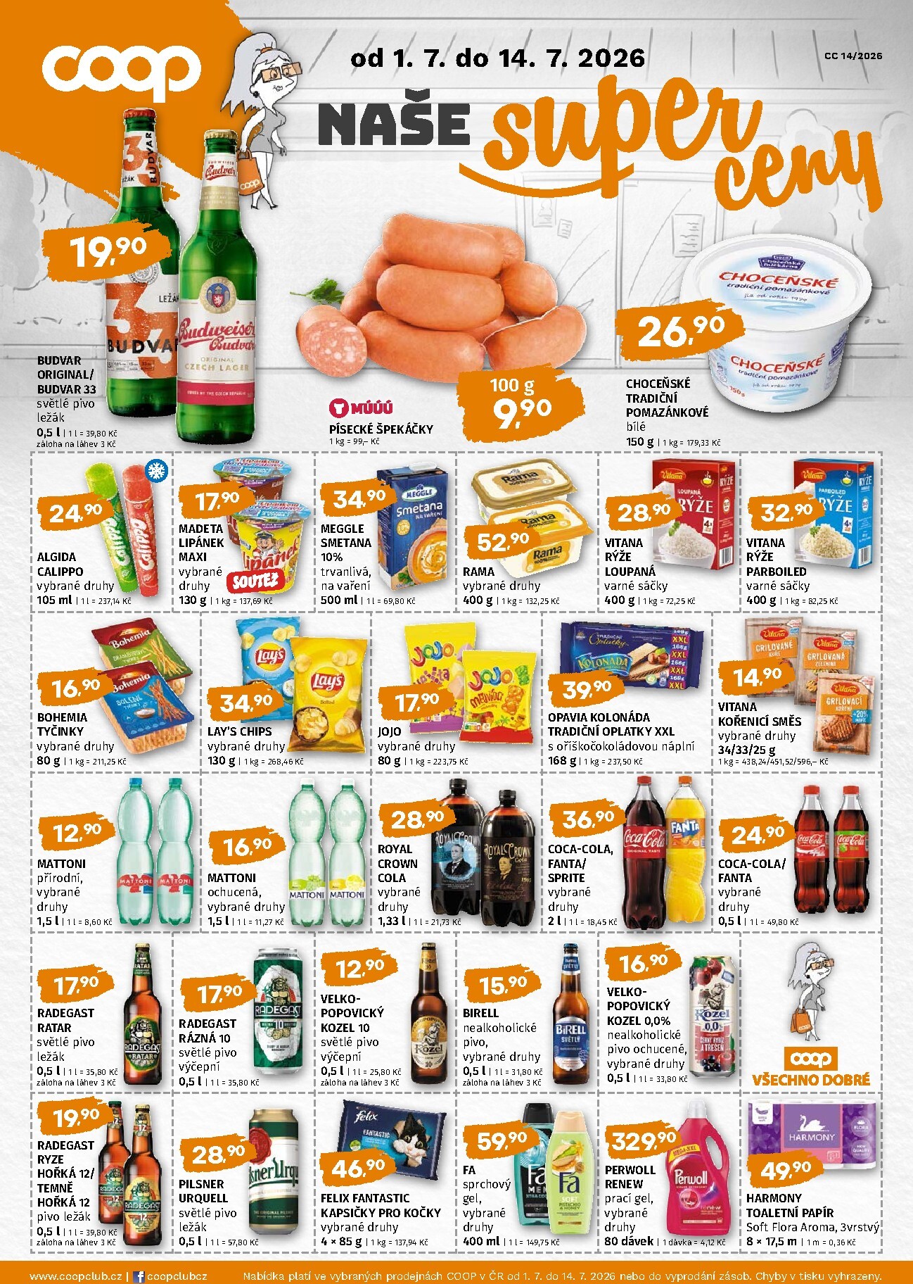 trefa - Budoucí Trefa - COOP naše super ceny leták platný od středy 01.07.2026 do úterý 14.07.2026 - page: 1